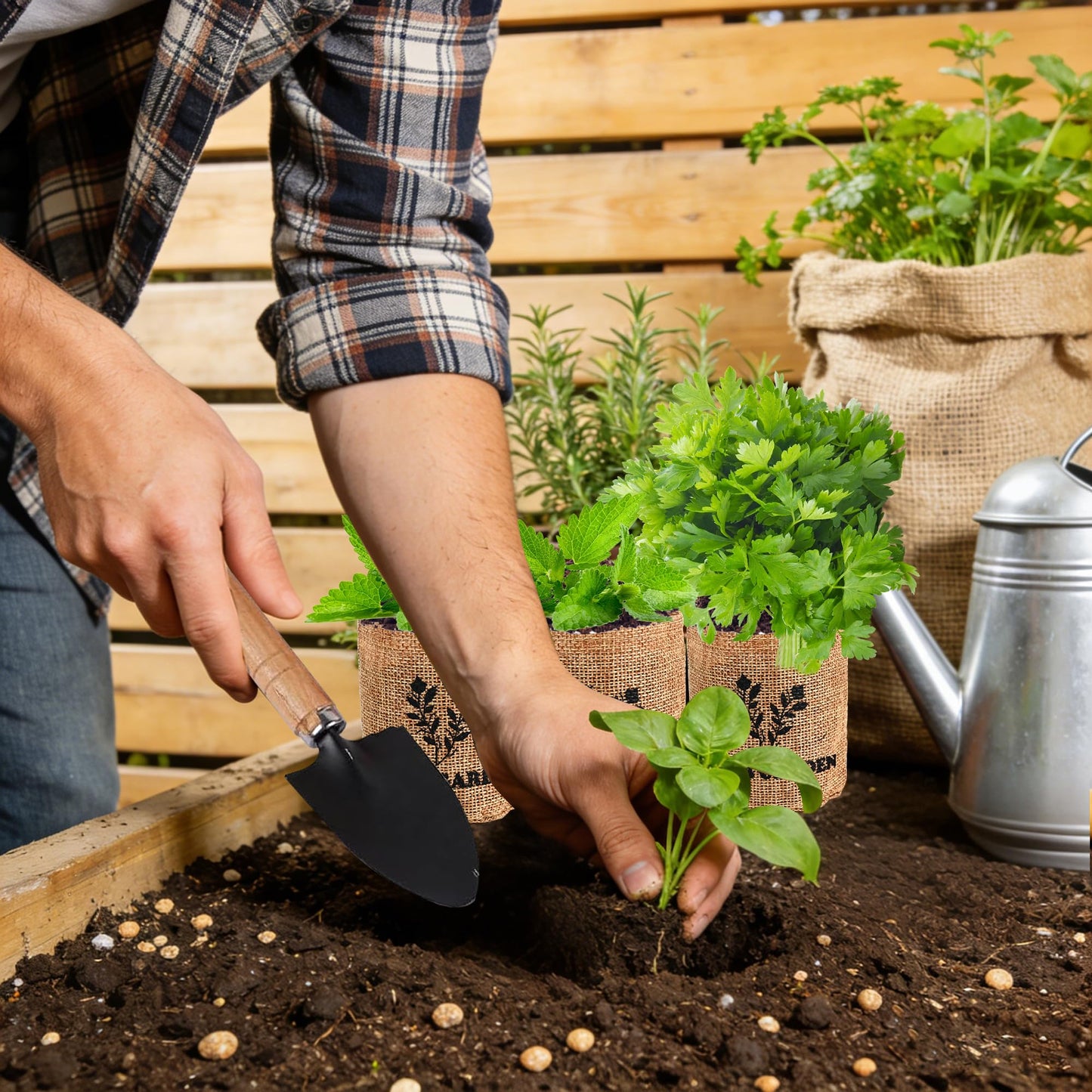 Sproutix Indoor Herb Garden Starter Kit, 5 Seeds Growing into Basil, Parsley, Rosemary, Thyme, Mint, Including A Planter Box, Soil Discs & Planters with A Gift Box for Women