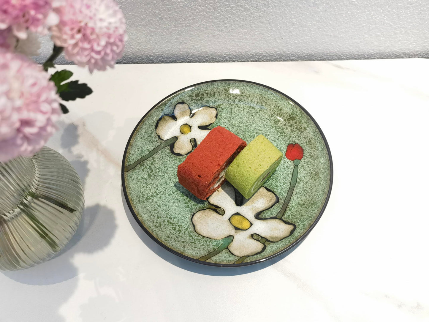 Ceramic Plates For Kitchen, 8 in - Plates Set of 4 - For Salad,Steak,Dessert,Bread, Pasta,Appetizer, Serving etc - Dishwasher, Microwave, and Oven Safe - For Breakfast, Lunch and Dinner (8 Inch)