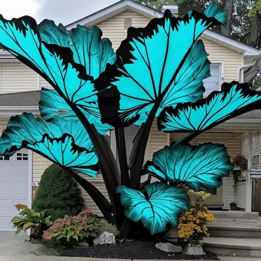 EDRHTJG Giant Leaf Foliage-Elephant Ear-Alocasia for Outdoor Garden Patio Decor Natural Vibrant Tones-Low Maintenance Landscaping (6)