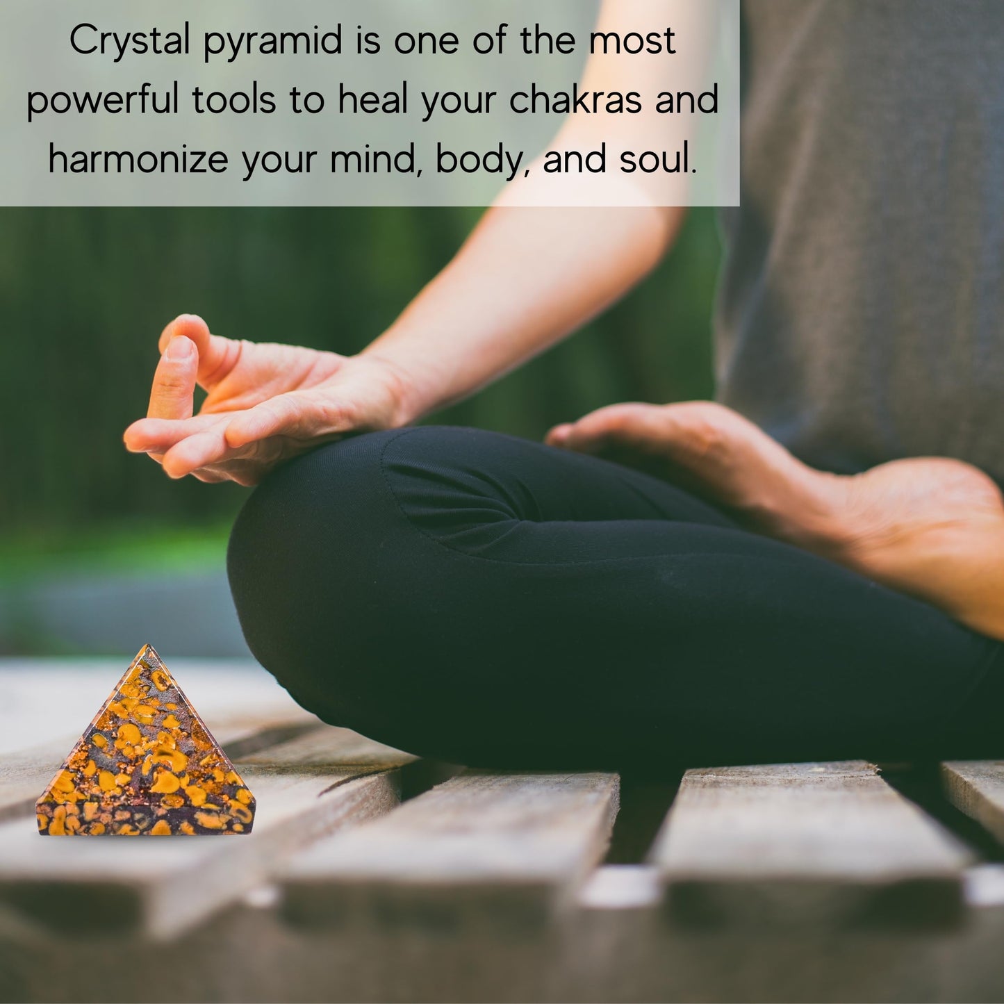 Amazing Gemstone Fruit Jasper Pyramid Crystal Healing Stones - 1" Great Pyramid Figurine of Natural Stone Pyramid for Meditation, Reiki, Chakra Balancing and Crystal Pyramids Grid
