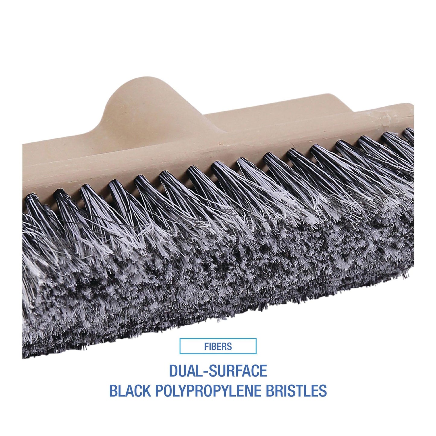 Boardwalk BWK8420 Dual-Surface Vehicle Brush, 10" Long, Brown