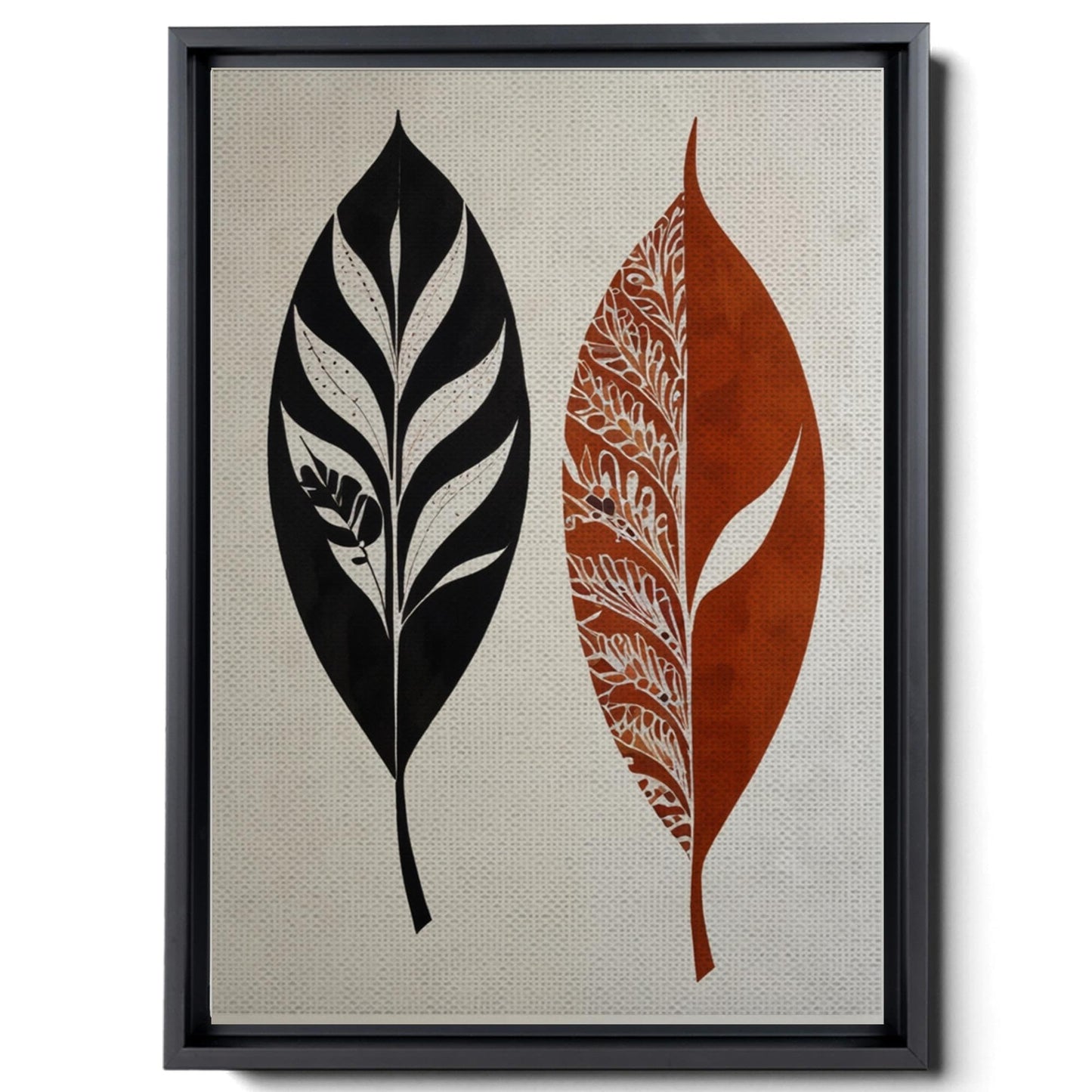 Canvas Print Scandinavian Folk Art Print Abstract Botanical Nordic Print Beige and Black Scandinavian Botanical canvas Decor Canvas, Decor