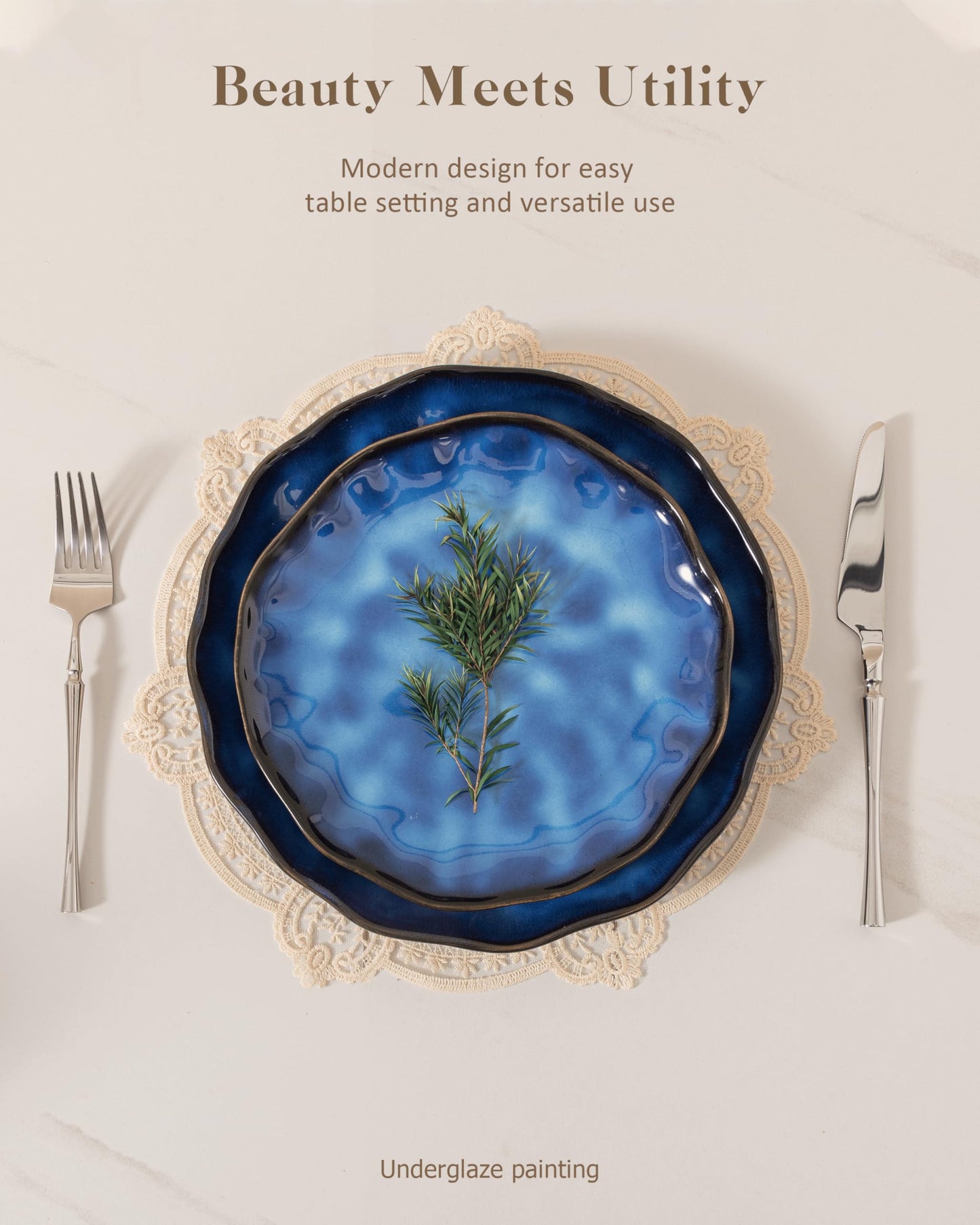 YIZERN Dinnerware sets plates and bowls sets modern plates,Ceramic Dinnerware Sets,12 Pieces Porcelain Lightweight Plates,Scratch Resistant Dish Set (style - 4, 4 - Set (12pcs))
