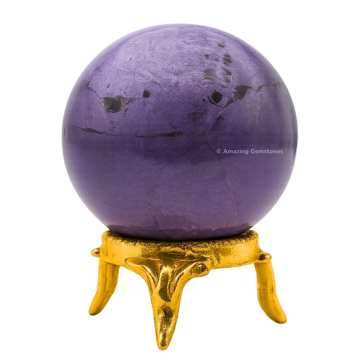 Amazing Gemstone Stichtite Crystal Ball with Stand - 2 Inches Crystal Sphere Meditation Balls for Witchcraft and Decorative Balls