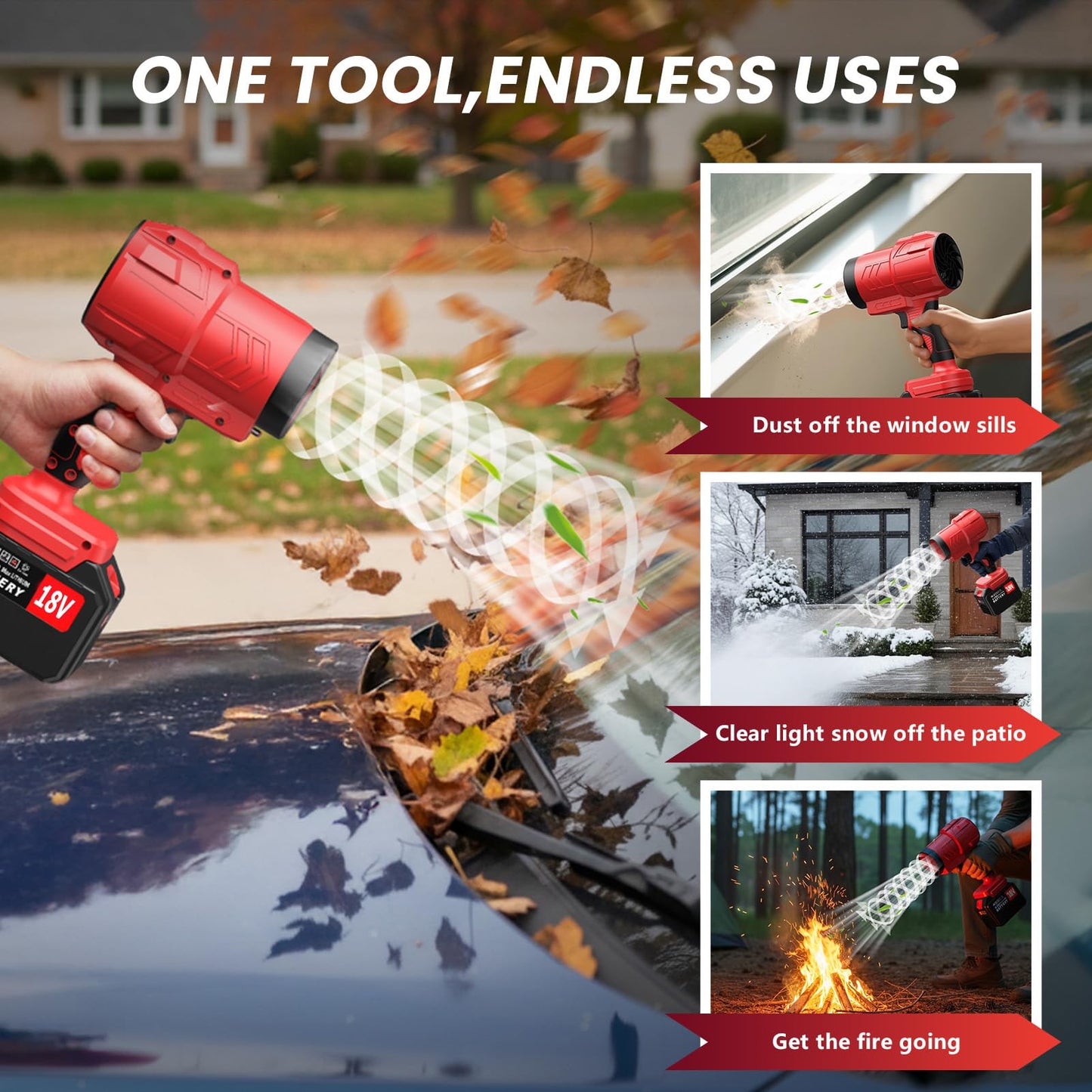 Electric Leaf Blower Cordless with 2*4500mAh Batteries and Charger,1,500,000RPM High-Speed Brushless Motor, 685CFM Battery Powered Handheld Leaf Blower,Lightweight Turbo Blower for Yard, Patio,Garage