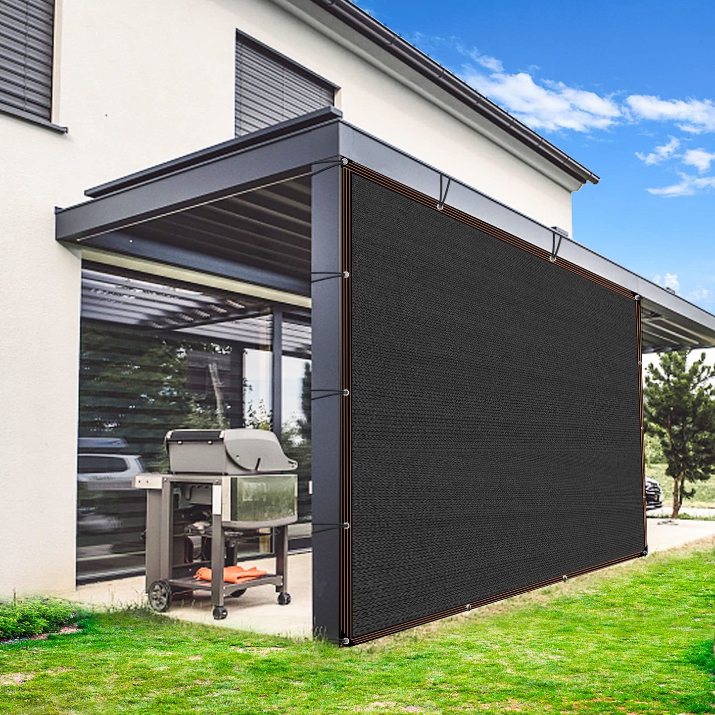 90% Shade Cloth for Garden -12 x 20 FT Durable Mesh Tarp with Grommets, Sunblock Net for Patio for Plants Greenhouse Outdoor Pergola Sun Shade Neting for Chicken Coop Cover