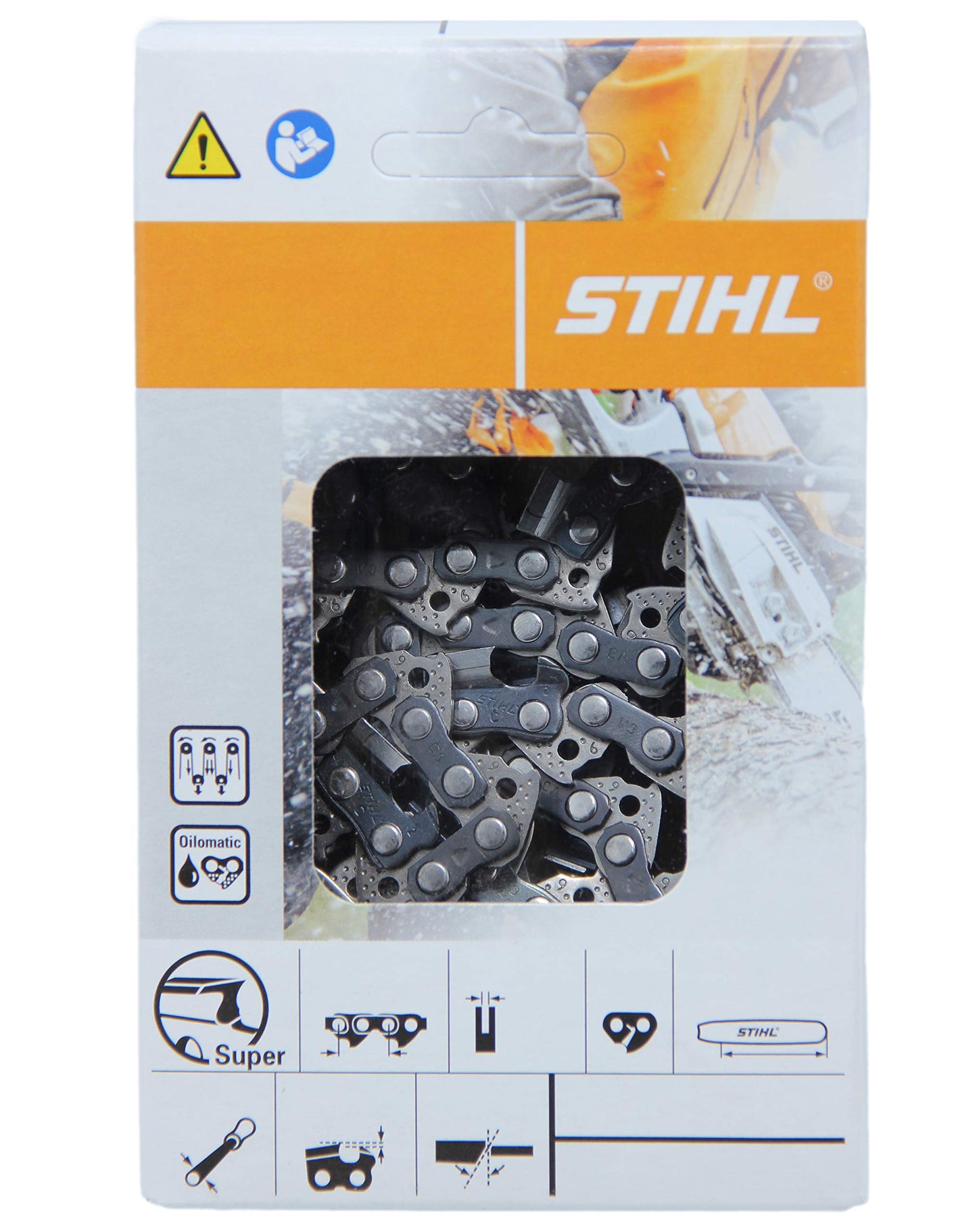 Stihl Oilomatic Rapid Super Chainsaw Chain 33RS72E 20 Inch Bar 0.325 Inch Pitch 72 Drive Links 3623 002 0072