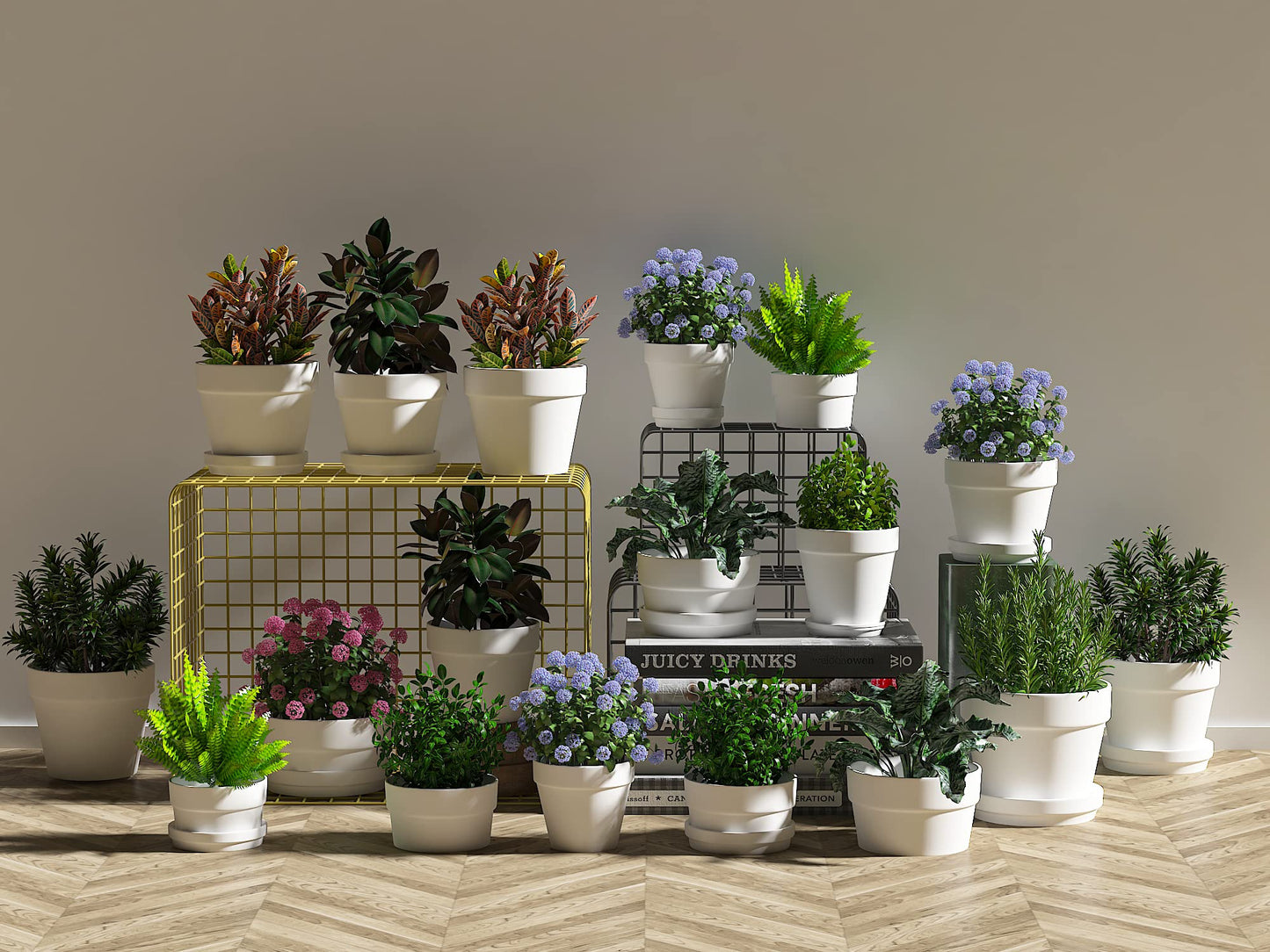 12 PCS Small Mini White Clay Pots with Drainage Holes, 2.5inch Terra Cotta Pot Clay Ceramic Pottery Planter,Succulent Nursery Pot/Cactus Plant Pot,for Indoor/Outdoor Plants,Crafts,Wedding Favor