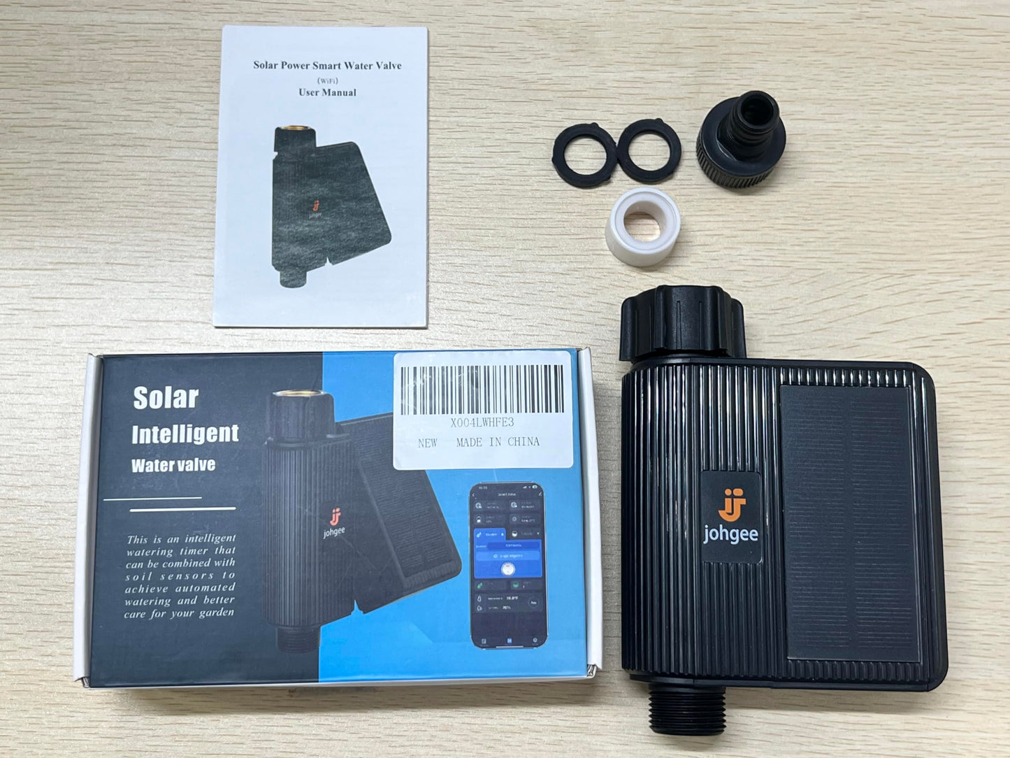 Solar Smart WiFi Sprinkler Timer, WiFi Water Timer for Garden Hose with Rain Delay/Manual/Automatic, Alexa & Smart Life App, Solar Irrigation Sprinkler Controller for Lawns Yard