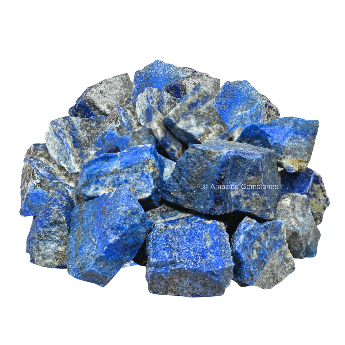 Amazing Gemstone Lapis Lazuli Raw Crystals and Healing Stones, Natural Rocks for Tumbling and DIY Raw Stones and Crystals (1 lb)