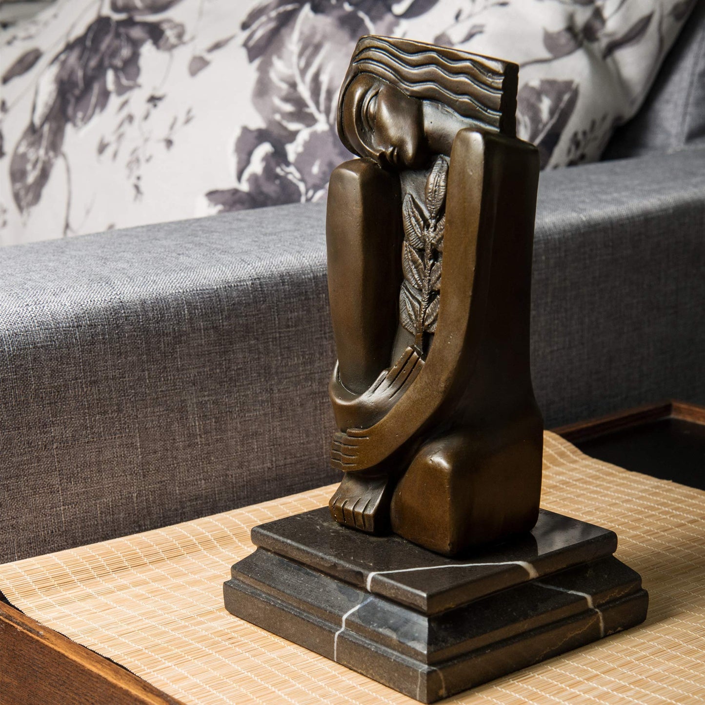 Toperkin Abstract Sculpture Bronze Female Statue Metal Figurine BSE-001