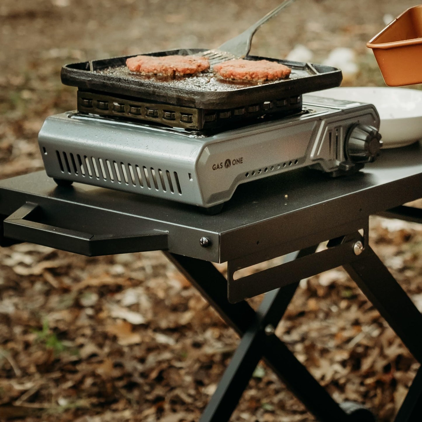 GasOne GS-5900A 15,000 BTU Portable Butane Camping Stove with Heavy Duty Case: Automatic Ignition, High Output, Precise Heat Control - Camping & Tailgating and Outdoor Cooking