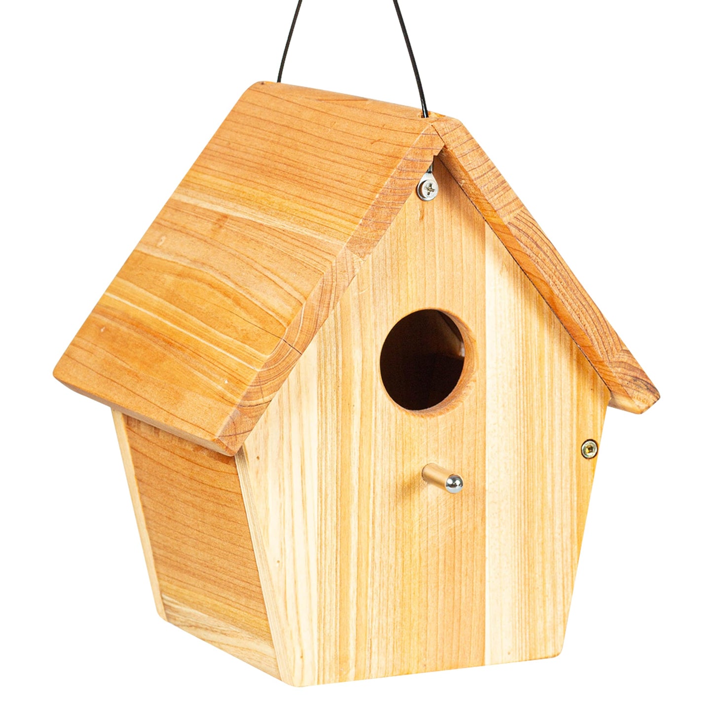 Wooden Bird Houses for Outside Hanging Birdhouses Nest Bluebird House for Cardinals Finch Wren Swallow for Garden Viewing 2
