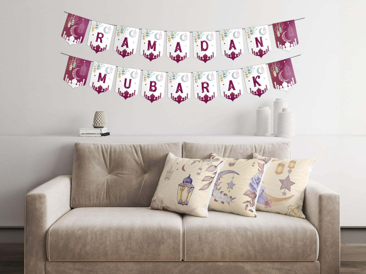 OLEEK eid mubarak banner- eid decorations for home 2026 - eid mubarak decorations - eid decor - ramadans mubarak decorations - eid decoration - eid and ramadan banner