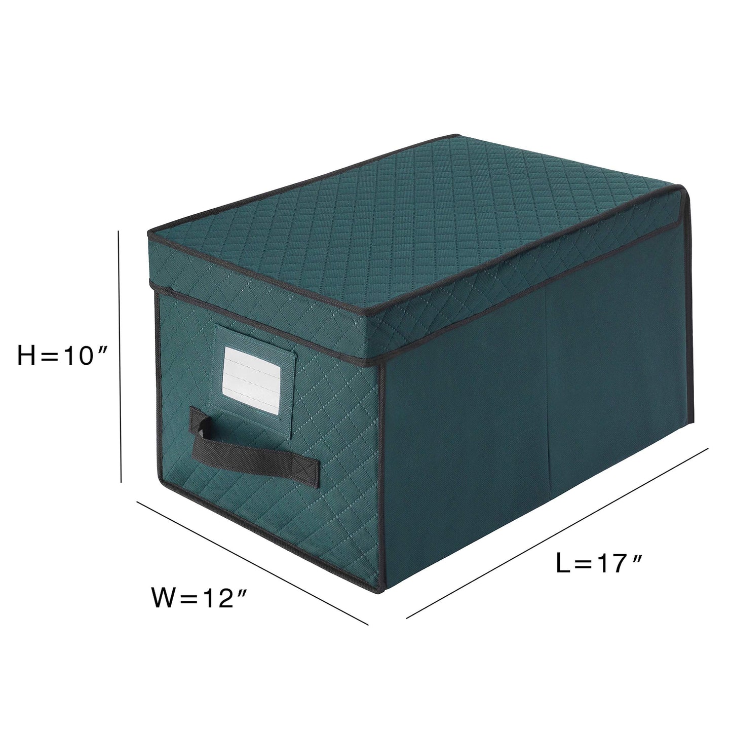 Ornament Storage Box - Flip Top Organizer Cube With 24 Individual Compartments and Dividers - For Christmas Bulbs and Decorations by Elf Stor (Green)