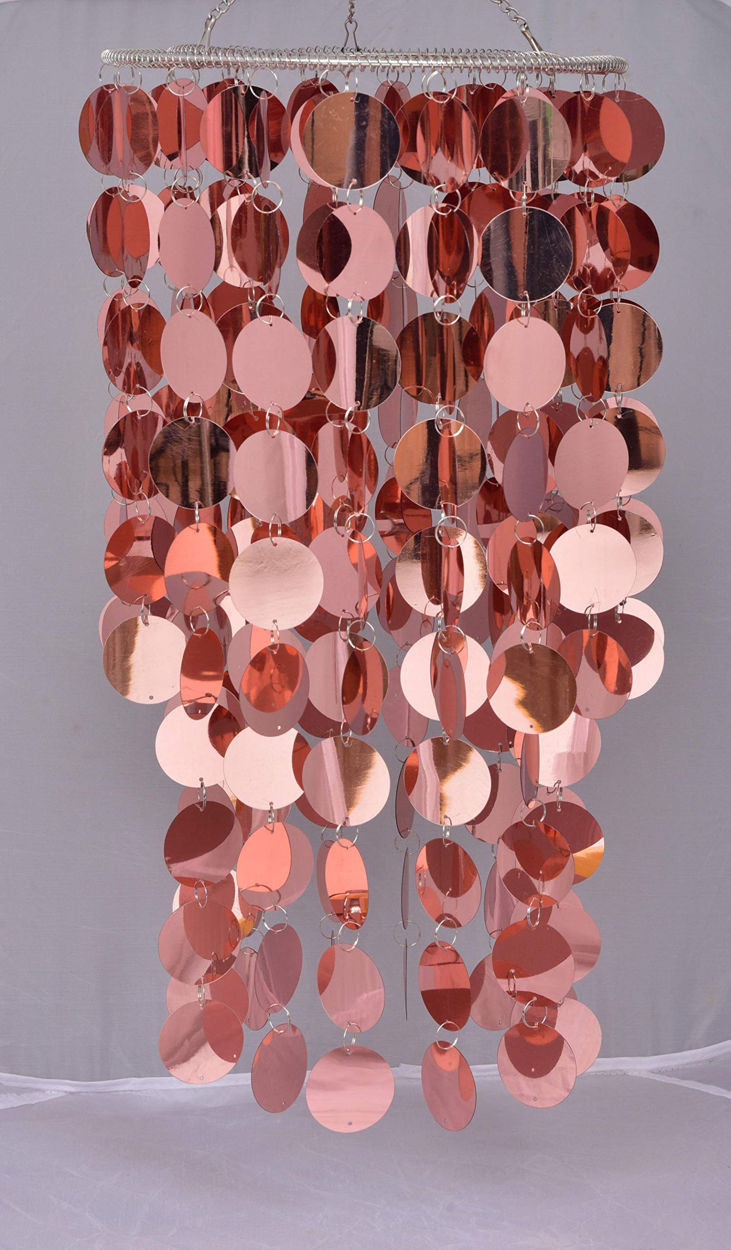 FlavorThings Bling Hanging Chandelier Great idea for Wedding Chandeliers Centerpieces Decorations and Any Event Party Decor (Rose Gold)