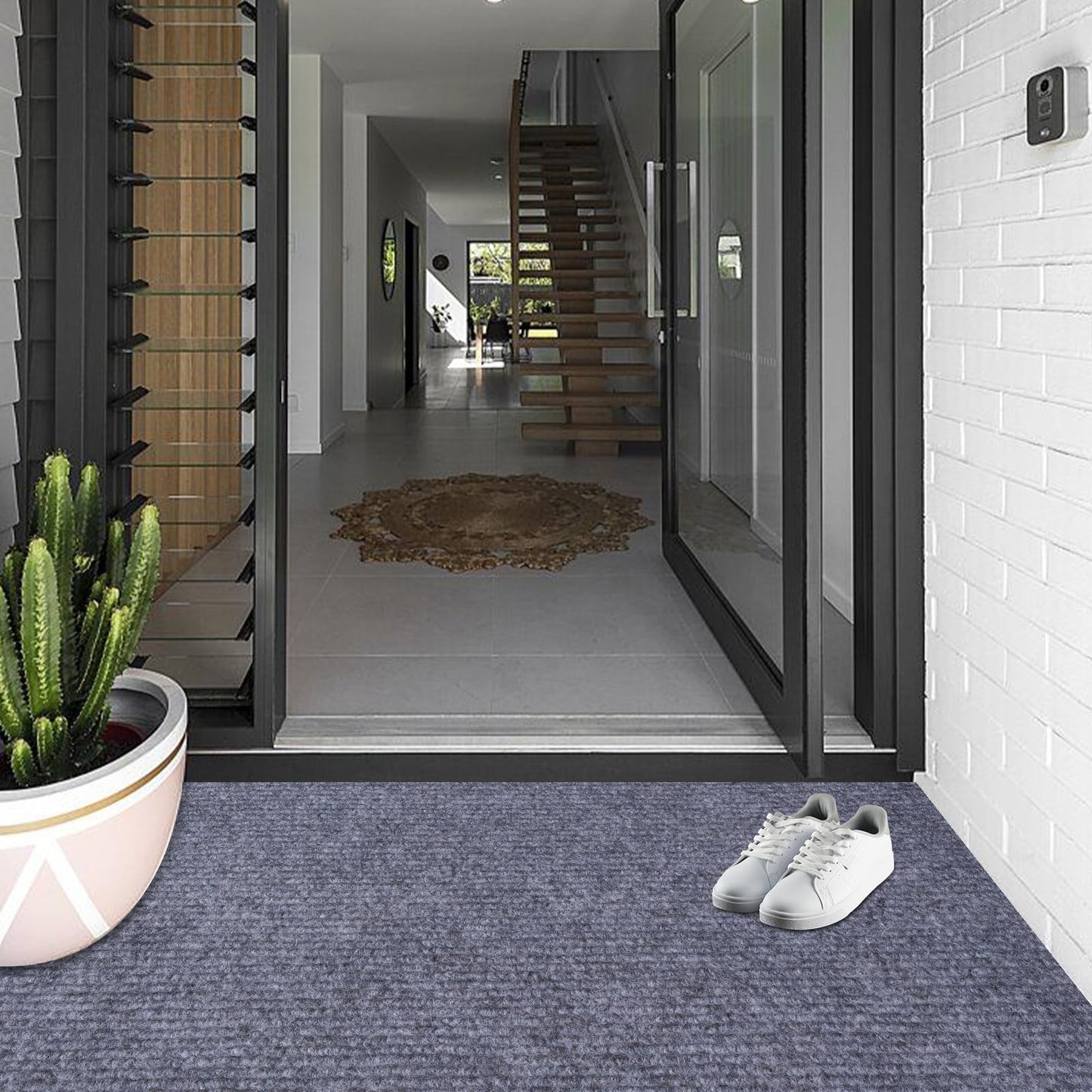 Runner Rugs 3 x 10 ft for Hallway with Rubber Backing, Non Slip Indoor Rug, Outdoor Runner Rug Waterproof, Custom Size Area Rugs for Entryway, Balcony, Patio, Kitchen, Garage, Stair, and Laundry