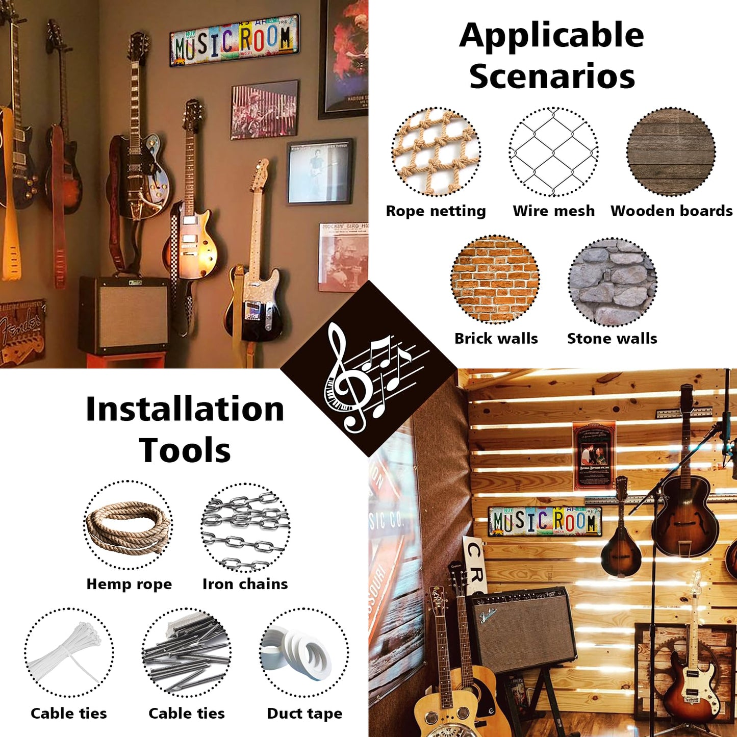 Music Gifts Posters Room Decor Y2K– Country Music Band Vinyl Merch Wall Street Signs for Bedroom – Grunge Aesthetic Rock Musical Wall Art & Guitar Accessories