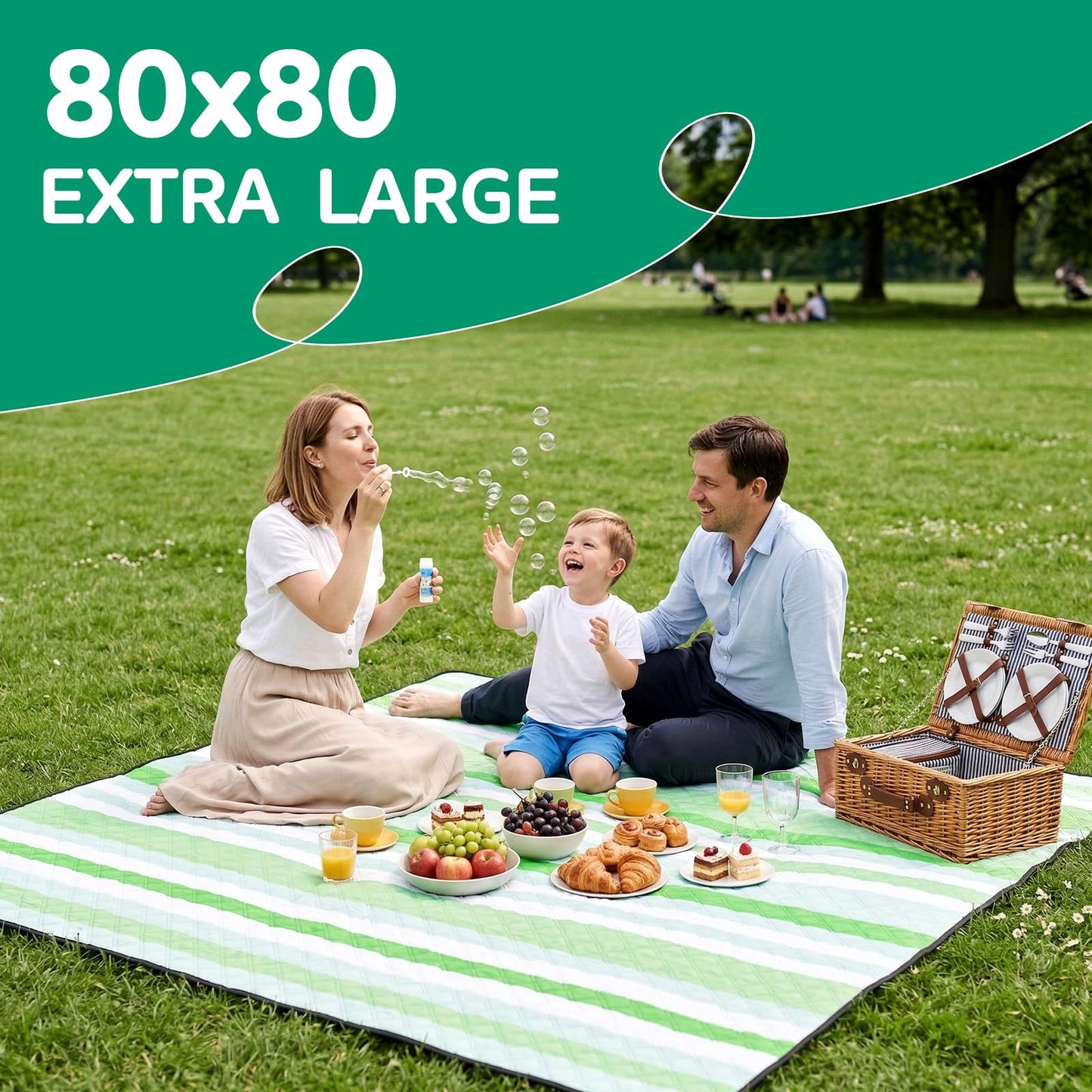 RYCHIC Waterproof Beach Blanket Picnic Outdoor Camping Mat Women Men Christmas Xmas Birthday Cool Ideas Best Friend Teacher Mother Day Mom Grandma Coworker Boss Bestie Adult Thank You Appreciation