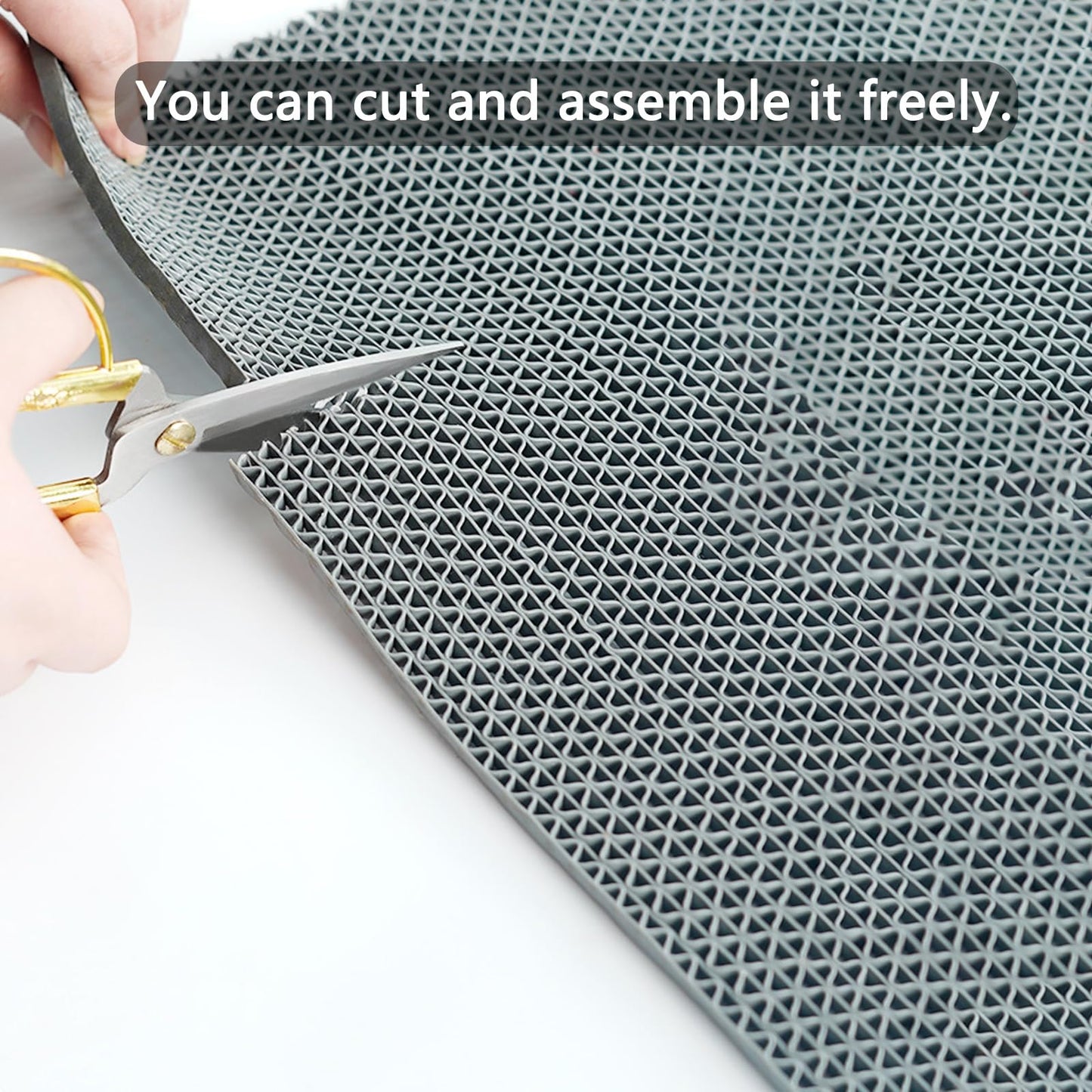 NOBBAT Non Slip Kitchen mat,Non Slip mat,Multipurpose Non Slip Mat,PVC Anti Slip Rug Pads,Anti Slip Rug Underlay Carpet Grip Mat for Home,Office,Cars(Gray,1.2mx1m)