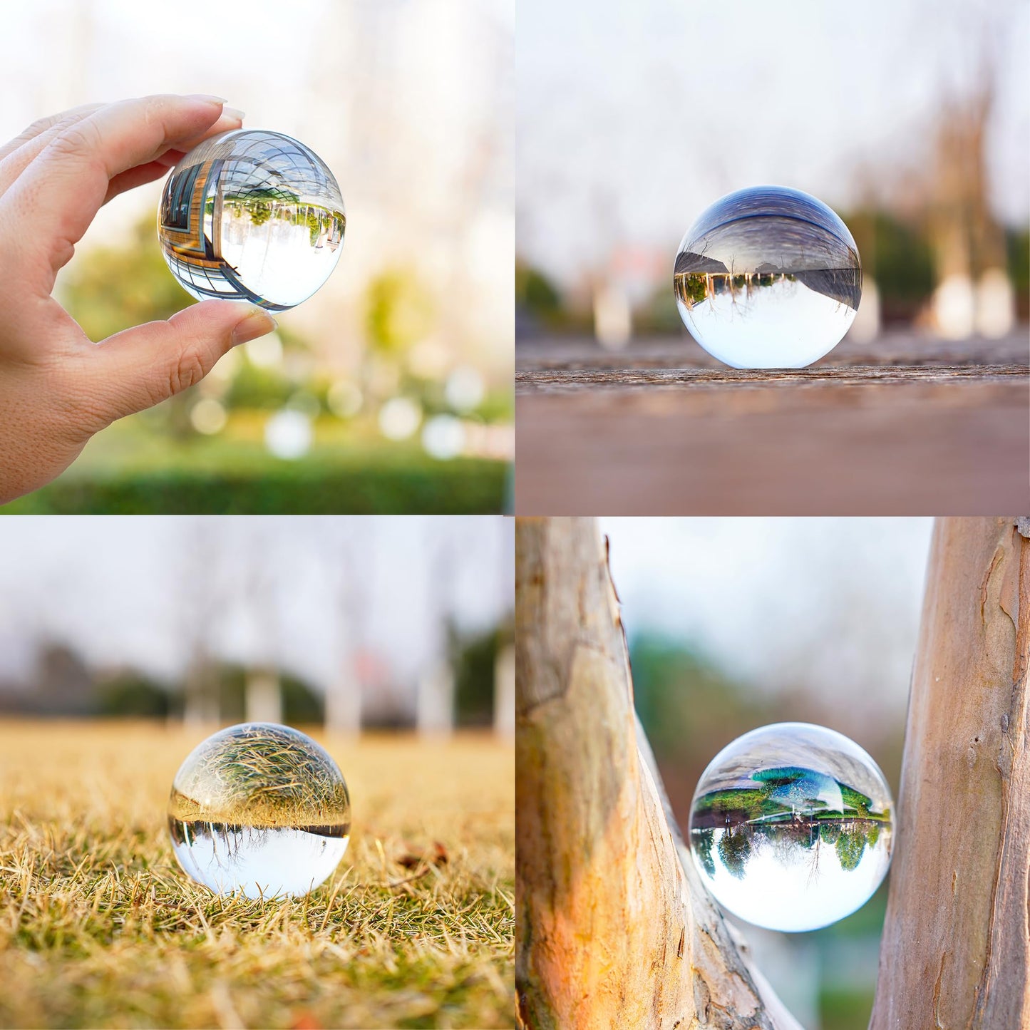 2.3in Sparkling Clear Crystal Ball with Stand 60mm Handcrafted Photography Prop for Magical Shots Elegant Home & Party Decor for Women