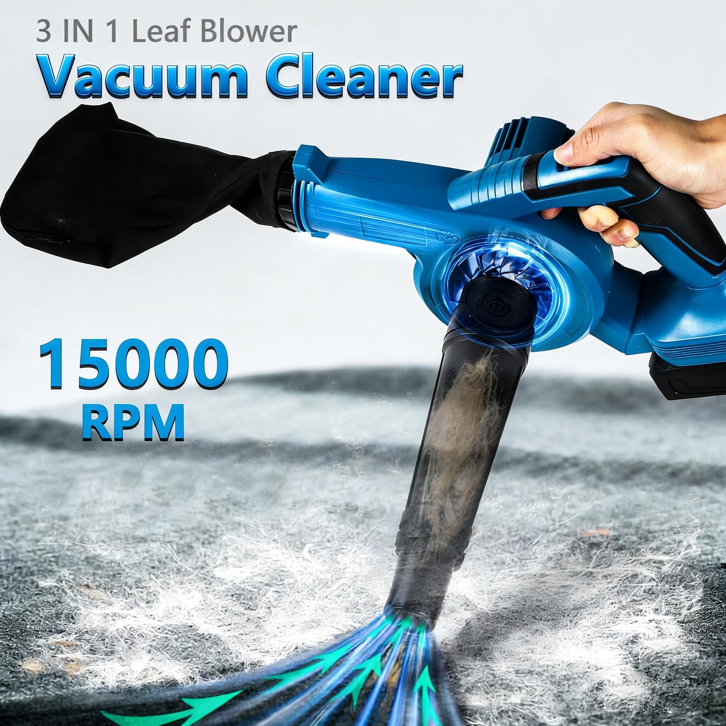 NEWONE Small Leaf Blower Cordless Compatible with Makita 18V Battery,157MPH/64CFM Lightweight Mini Hand Electric Leaf Vacuum for Lawn Care with Battery and Charger,2 Speed