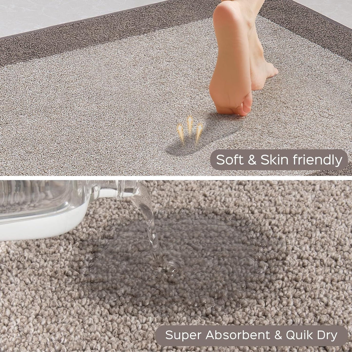 DOMUSTEX Machine Washable Kitchen Rug 32" x 84", Non Slip Kitchen Mat for Floor, Absorbent Entrance Runner Rug for Bedroom, Hallway, Bathroom, Door (Roll Packing)