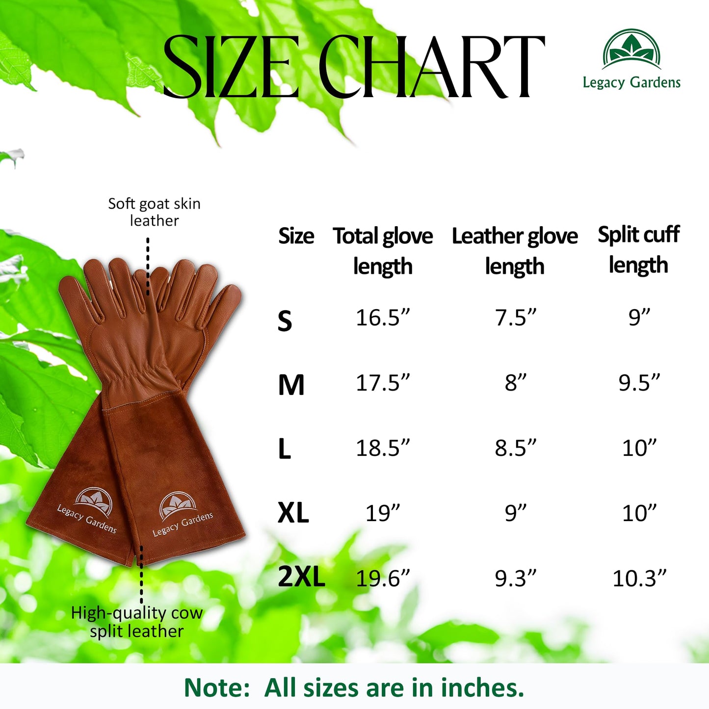 Leather Gardening Gloves for Women & Men, Long Garden Gloves, Cowhide Gauntlet Rose Pruning Thorn Resistant, Forearm Protection, Small, Brown