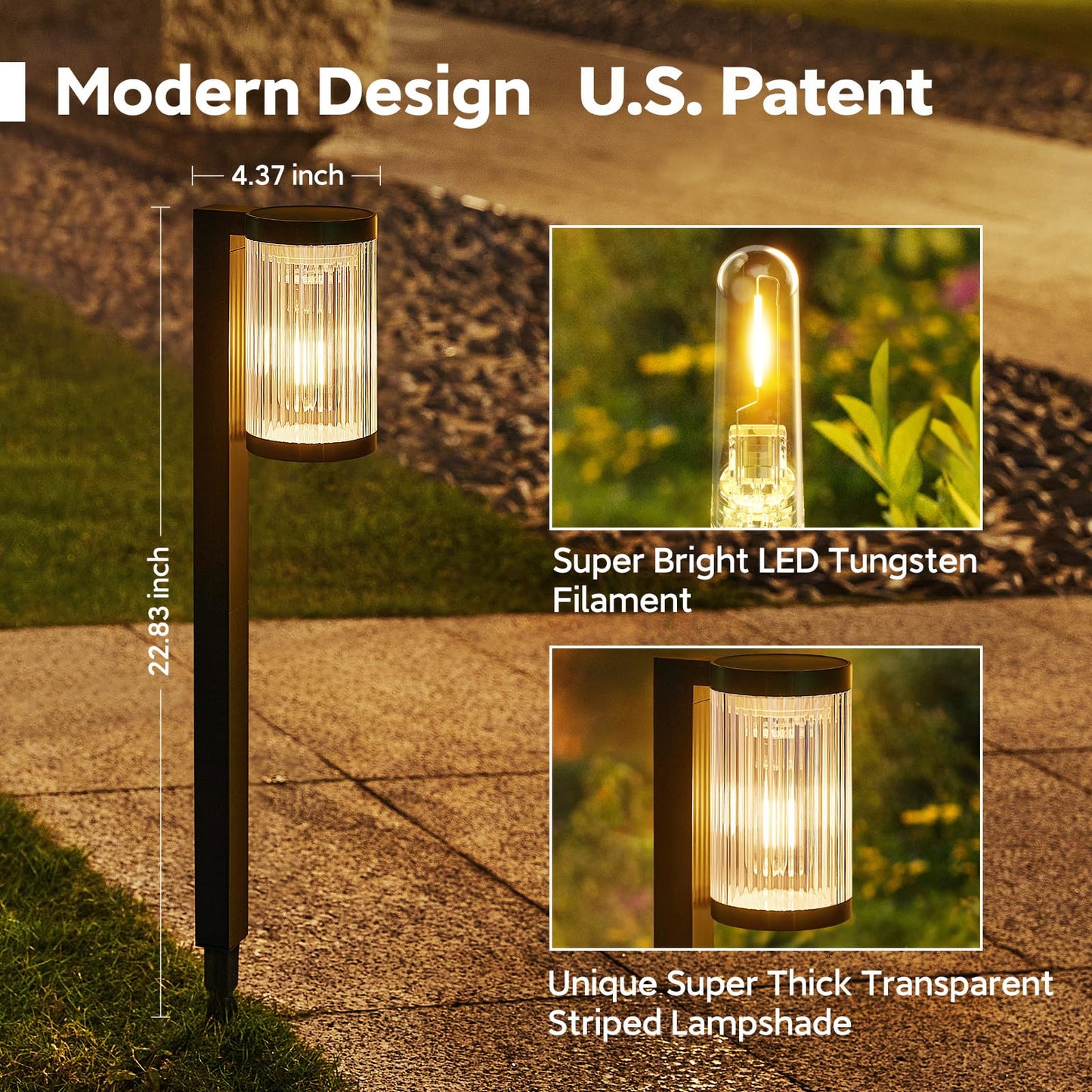 ELECLINK Solar Pathway Lights Outdoor, 6 Pack Upgraded Outdoor Solar Lights for Outside Super Bright Up to 12Hrs, IP65 Waterproof Solar Garden Lights for Yard Path Sidewalk Gifts for Women Mom Grandma