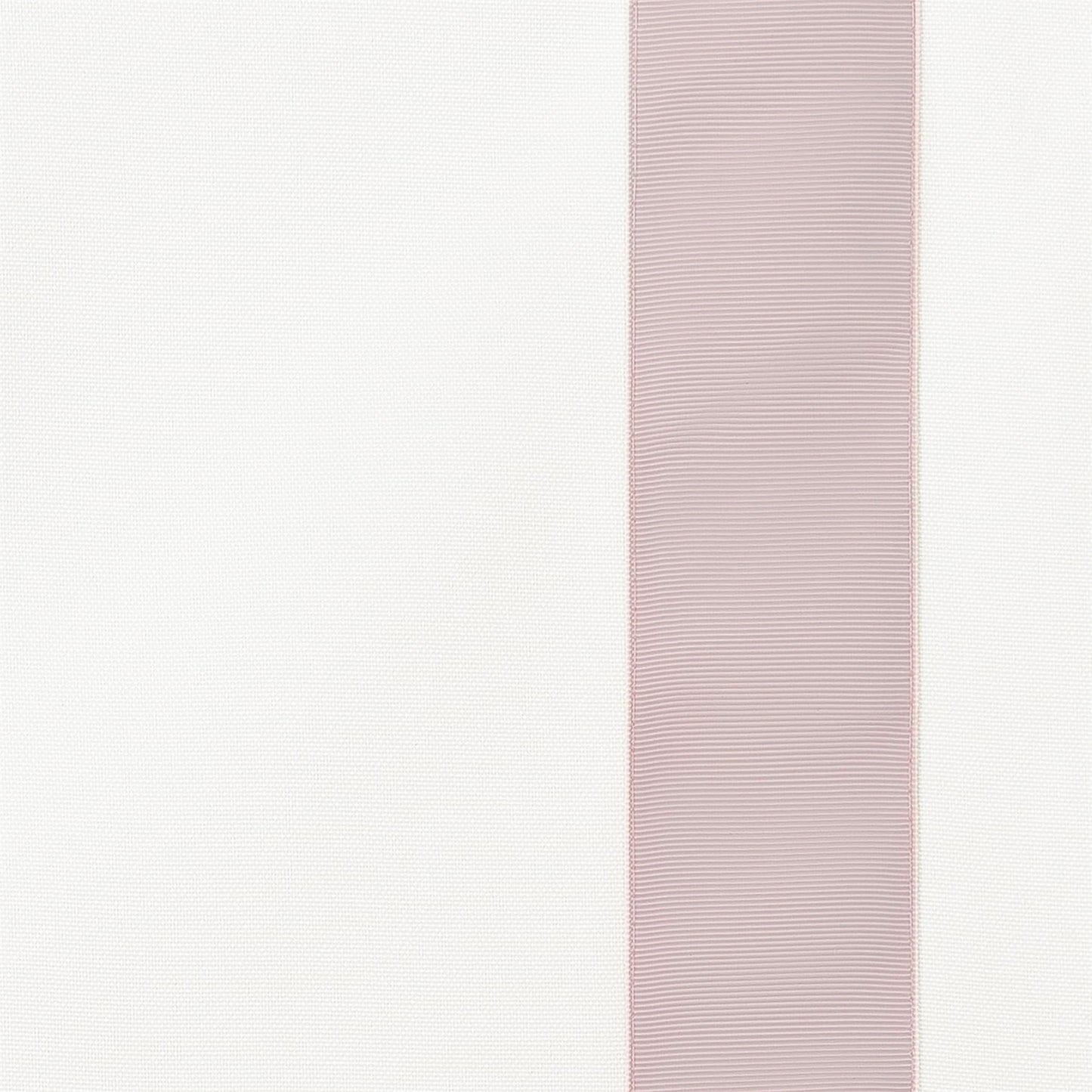 Sun Zero Marline Pink Ribbon Border 100% Total Blackout Cordless Roman Shade, Pink/White, 35" W x 64" H