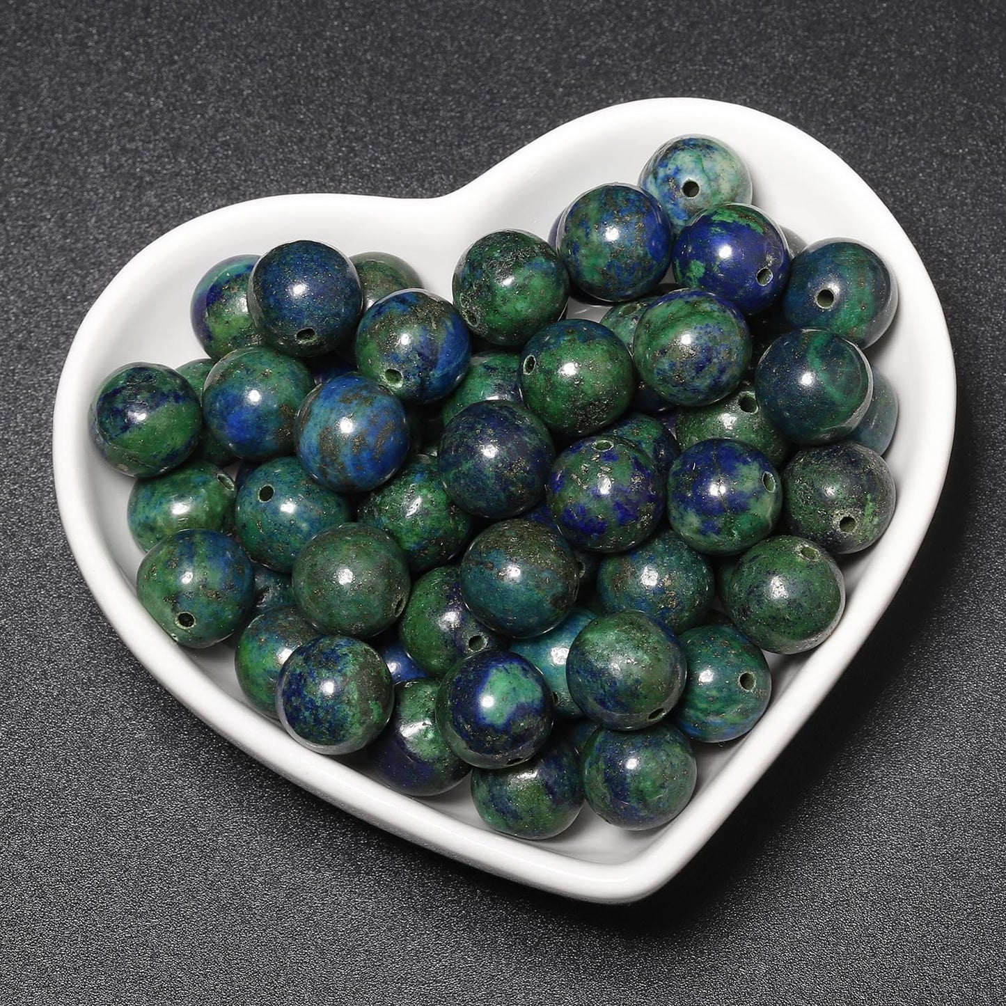 About 45pcs 8mm Natural Stone Beads Phoenix Lapis Lazuli Beads Energy Crystal Power Gemstone for Jewelry Making, DIY Bracelet Necklace
