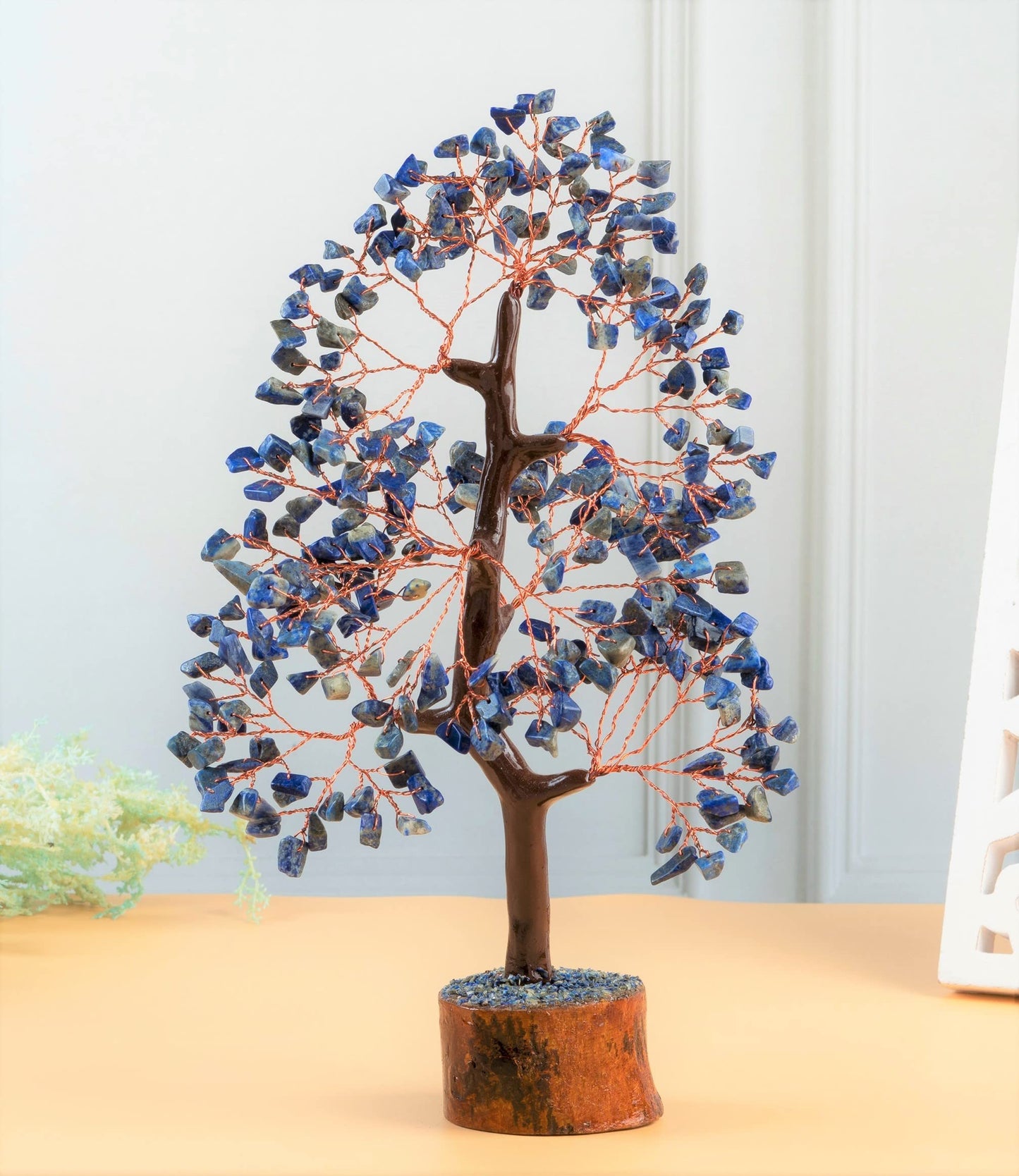 Crocon® Lapis Lazuli Chakra Crystal Tree of Life Gifts for Men Him & Family Handmade Gemstone Feng Shui Crystal Decoration Spiritual Gifts, Money Tree, Bithday Gift for Women Healing Crystals