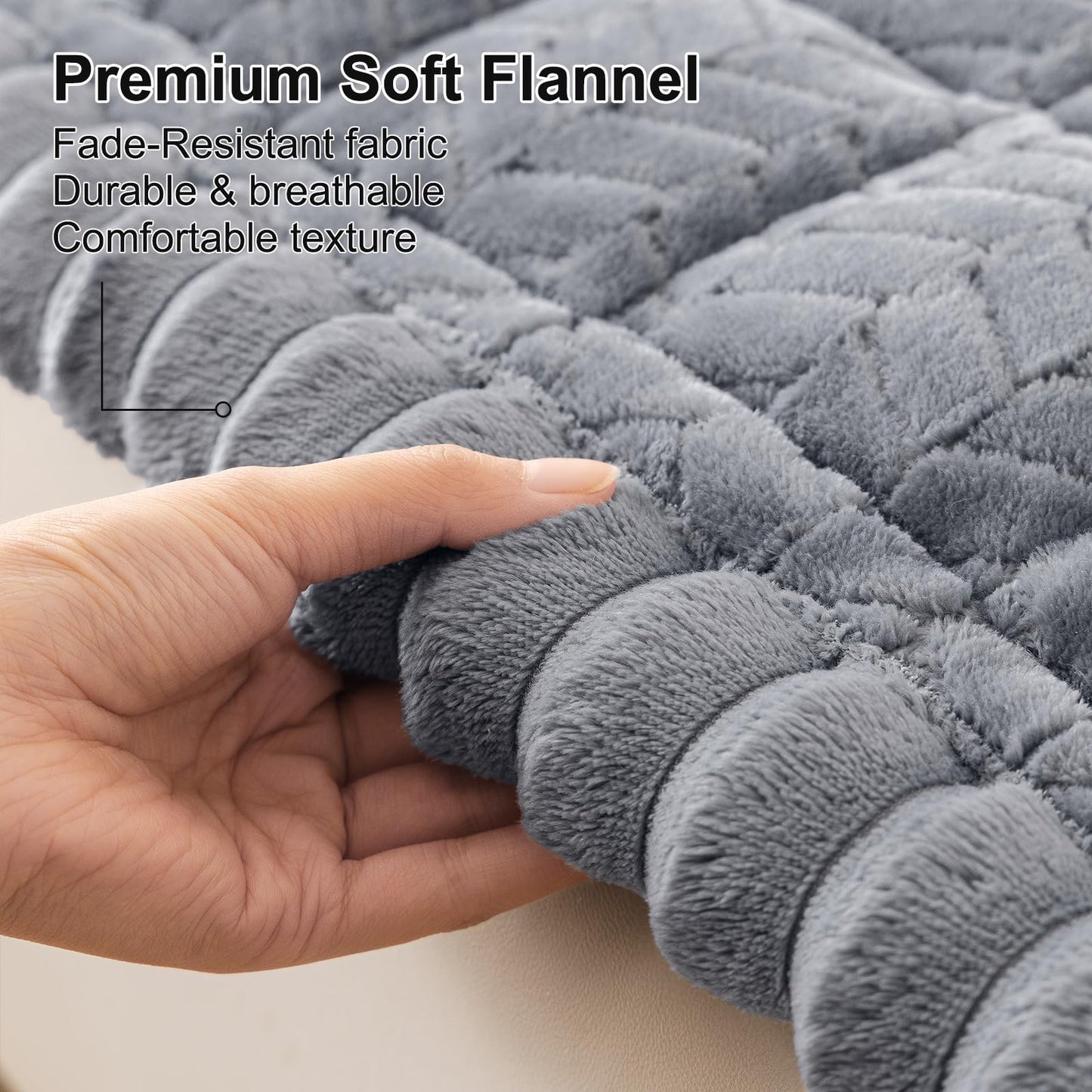 Smiry Non Slip Couch Armrest Covers for Dogs, Fuzzy Pet Couch Arm Covers for Sofa Pet Friendly, Soft Sofa Slipcovers Recliner Chair Arm Protector Washable (Grey, 27.6" x 27.6")