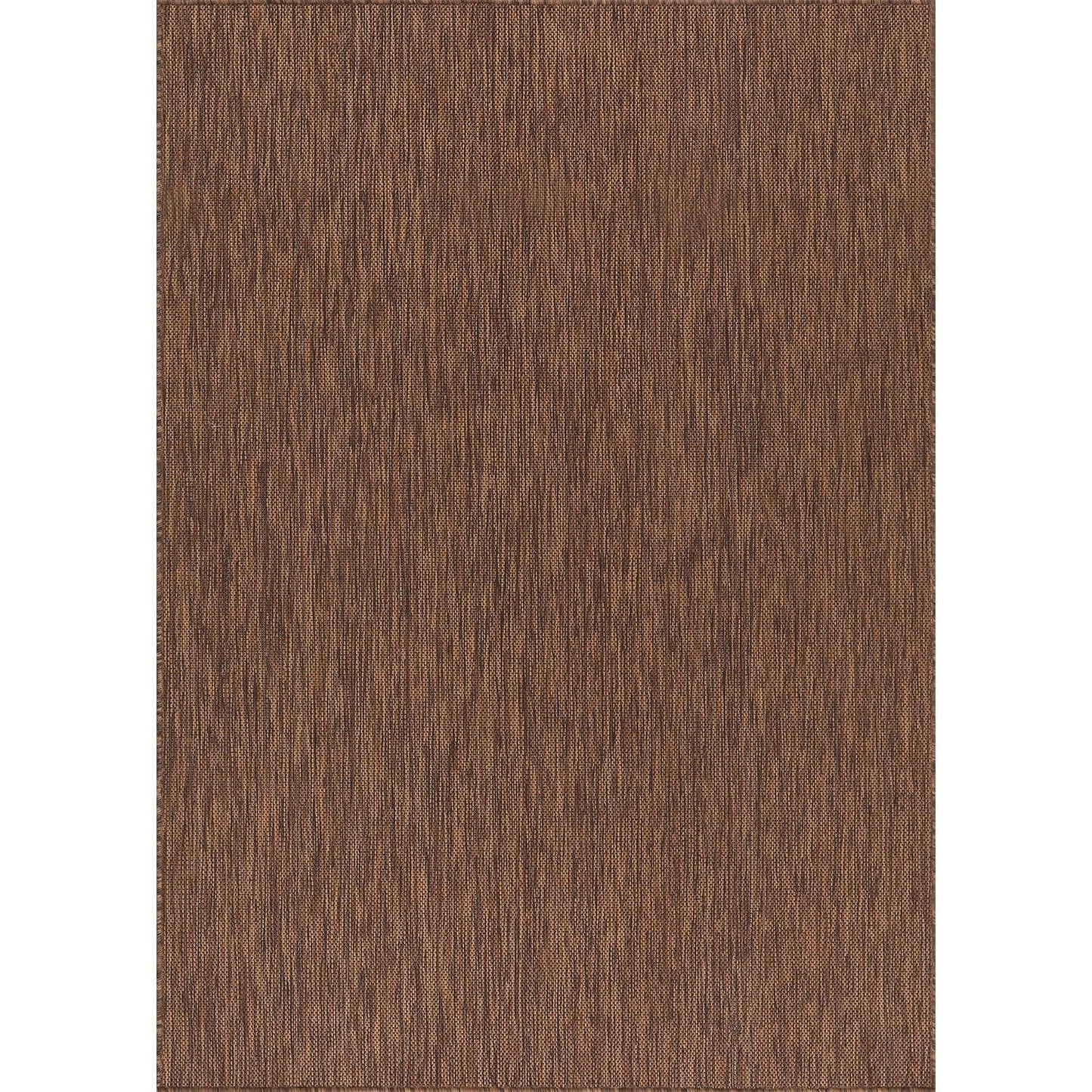 Washable Indoor Outdoor Rug Weather Resistant Carpet Modern Solid for Porch Deck Balcony Backyard Patio Rug 5x7 Gold Brown