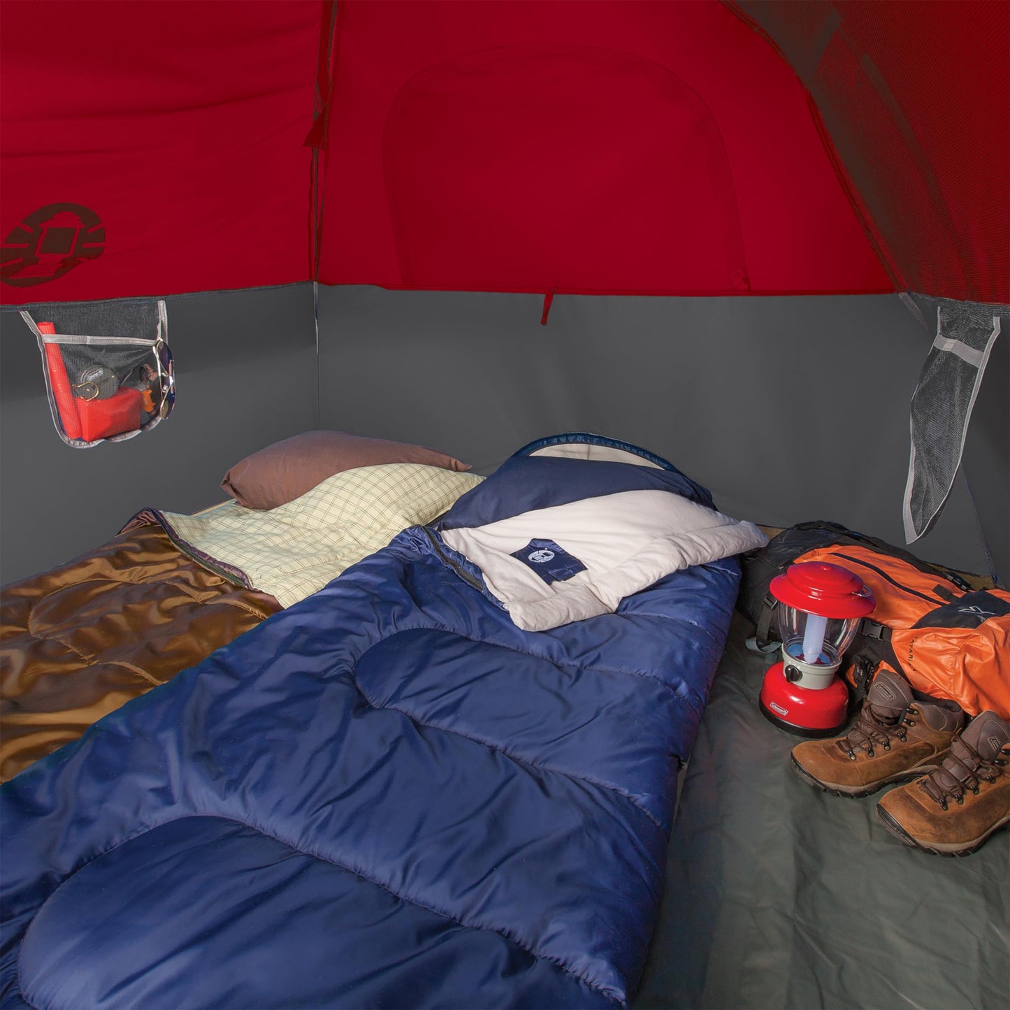 Coleman Brazos 20/30°F Adult Cool-Weather Sleeping Bag with No-Snag Zipper & Stuff Sack, Machine Washable