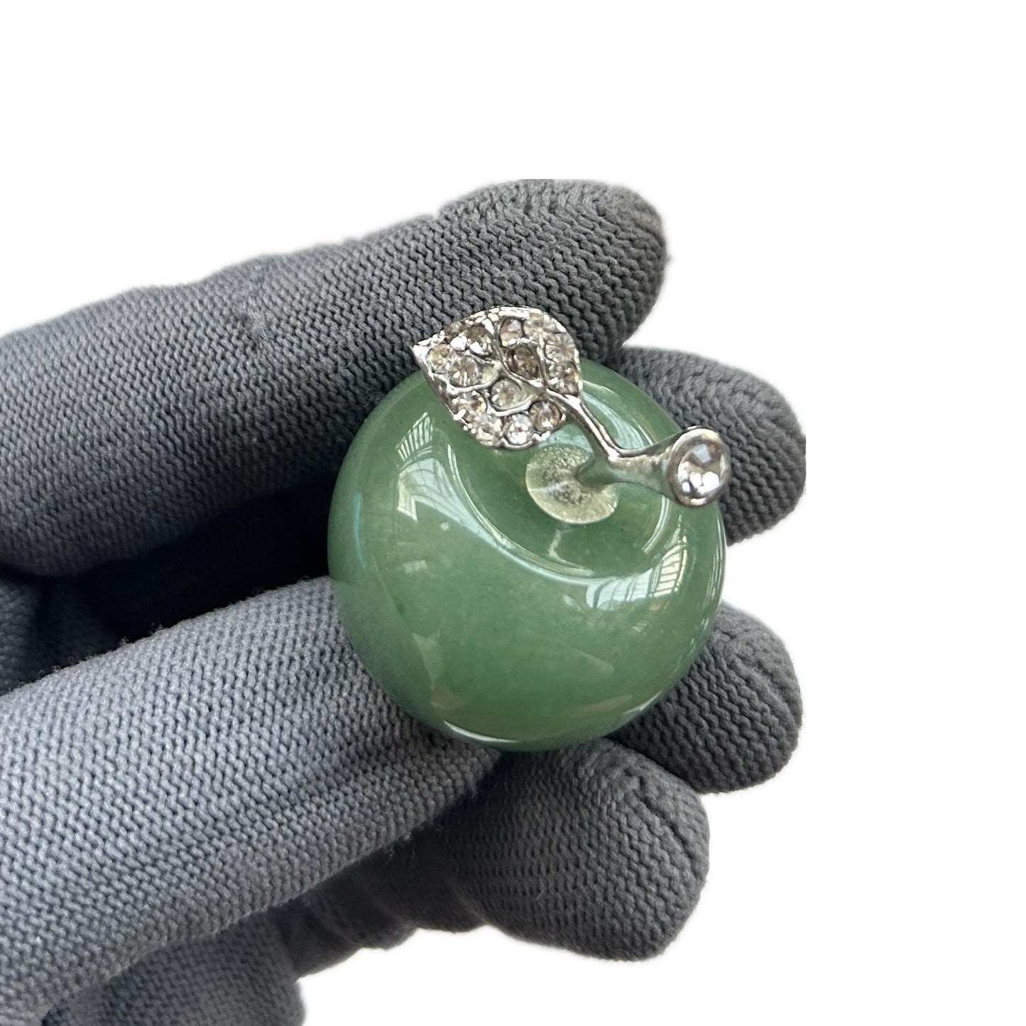 Sunshcat Natural Green Aventurine 1.18 Inchs Apple Crystal and Healing Stone Statues,Room Decoration Christmas Decorations Thanksgiving Gifts Office Gifts Collectibles