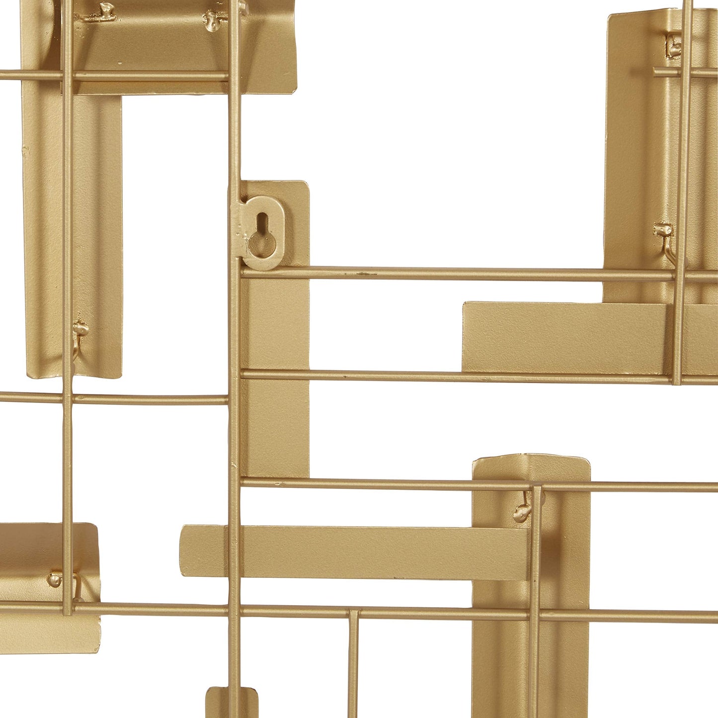 CosmoLiving by Cosmopolitan Metal Geometric Home Wall Decor 3D Stripe Wall Sculpture, Wall Art 36" x 1" x 23", Gold