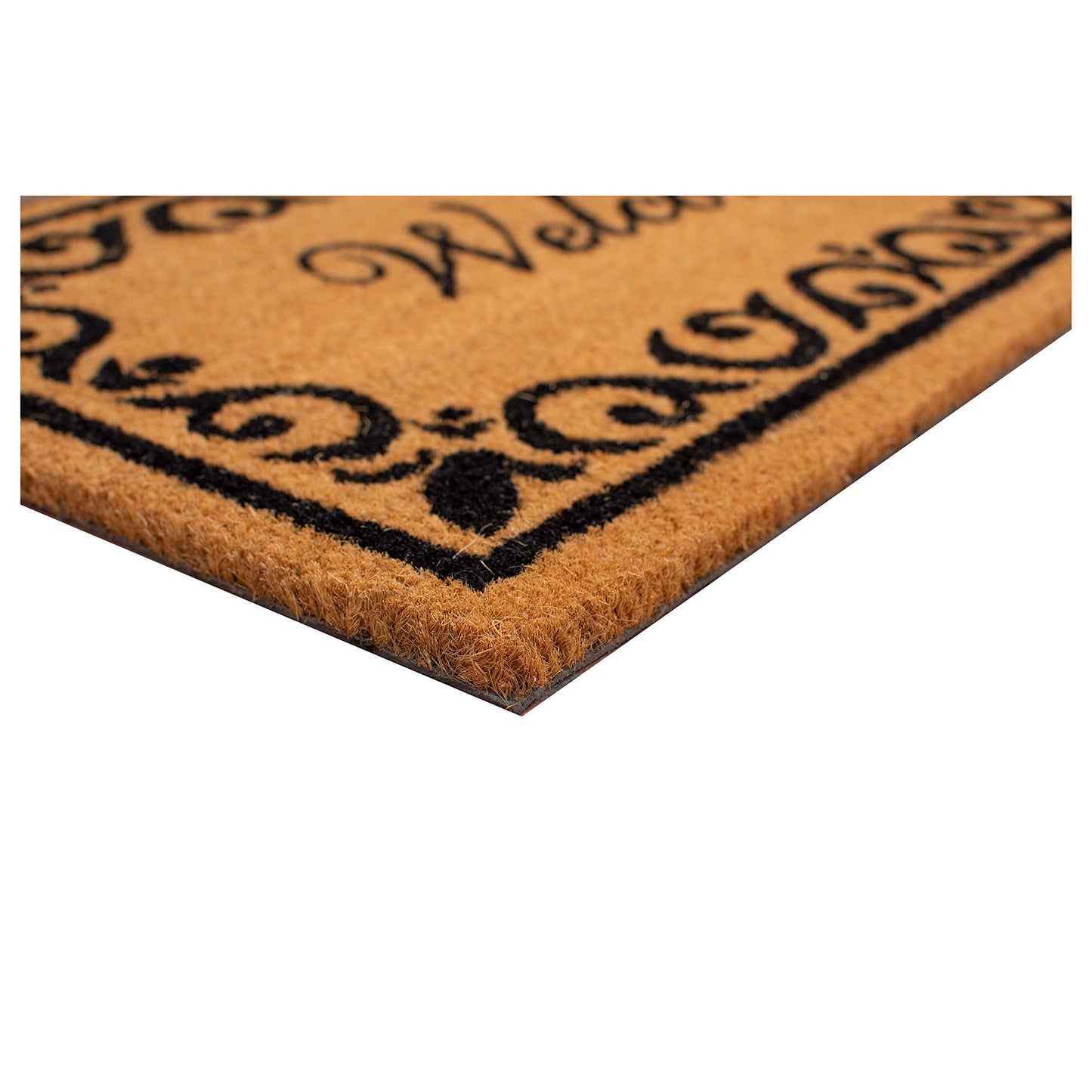 Calloway Mills 102242436 Breaux Welcome Doormat, 24" x 36", Natural/Black