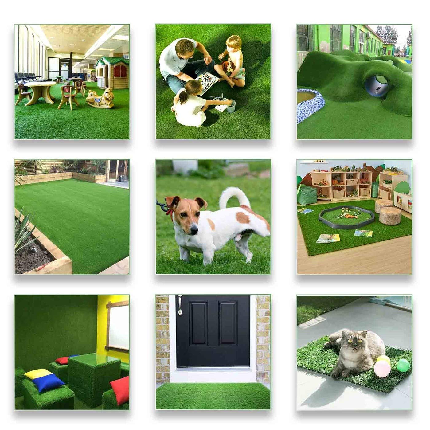 Petgrow Pet Pad Artificial Grass Turf 5.5'x6.5' - Realistic Thick Synthetic Fake Grass Mat for Outdoor Garden Landscape Dog Faux Grass