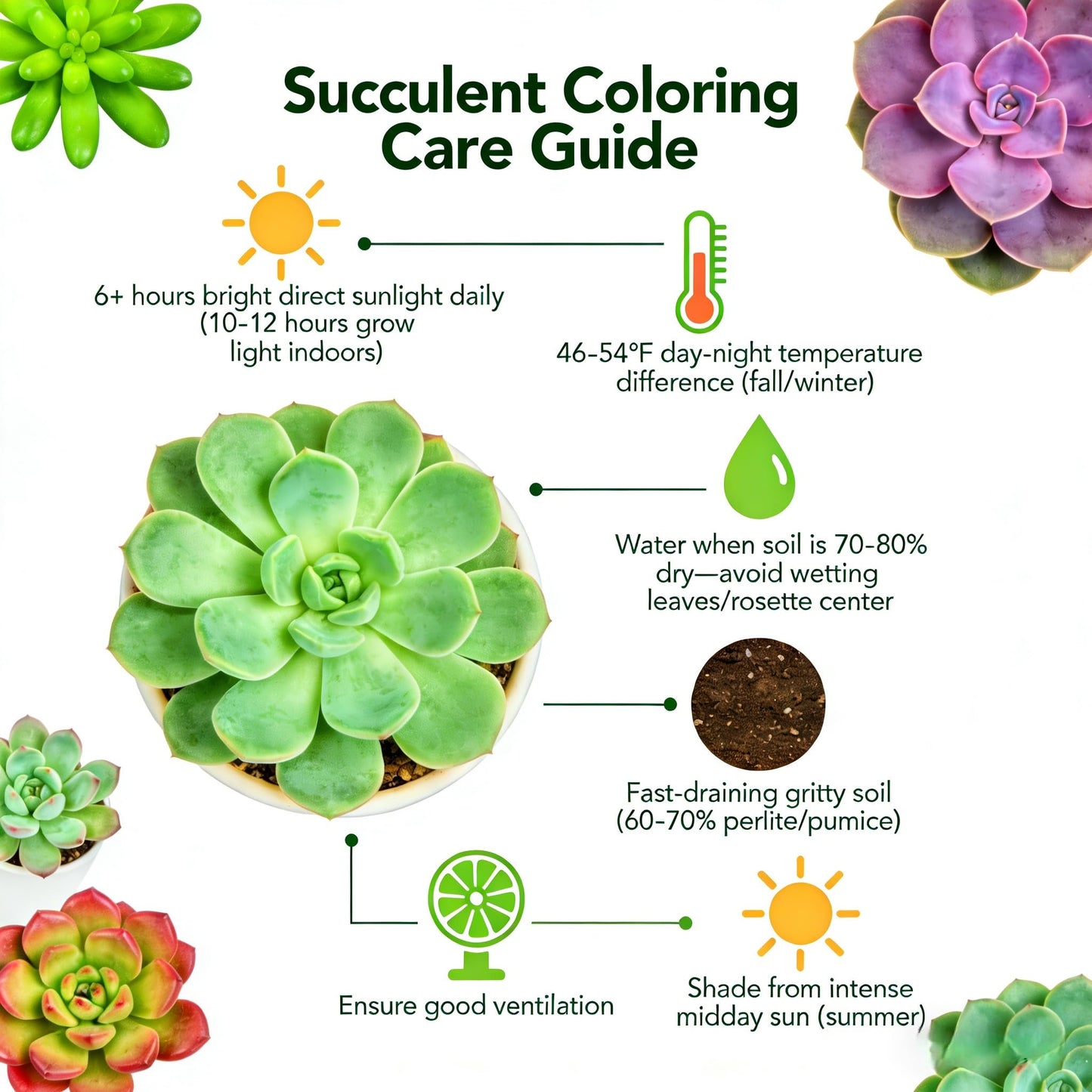 Sprout N Green Live Echeveria 'Dusty Rose', Rare Mini Succulent Plant Fully Rooted in 4" Pot, Real House Plant for Indoor Outdoor Home Office Wedding Decoration Party Favor