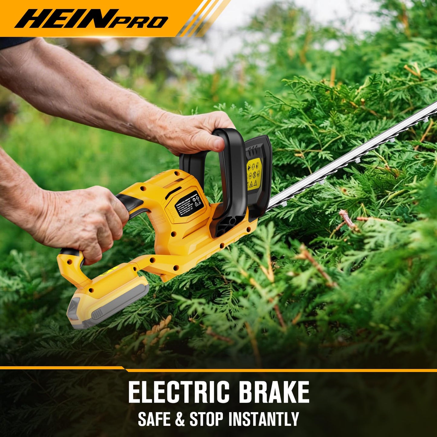 HEINPRO 22" Hedge Trimmer Cordless Compatible with Dewalt 20V MAX Battery, Electric Hedge Trimmer Cordless, Battery Powered Hedge Trimmers, Bush Trimmer for Garden, Shrubs(Battery not Included)