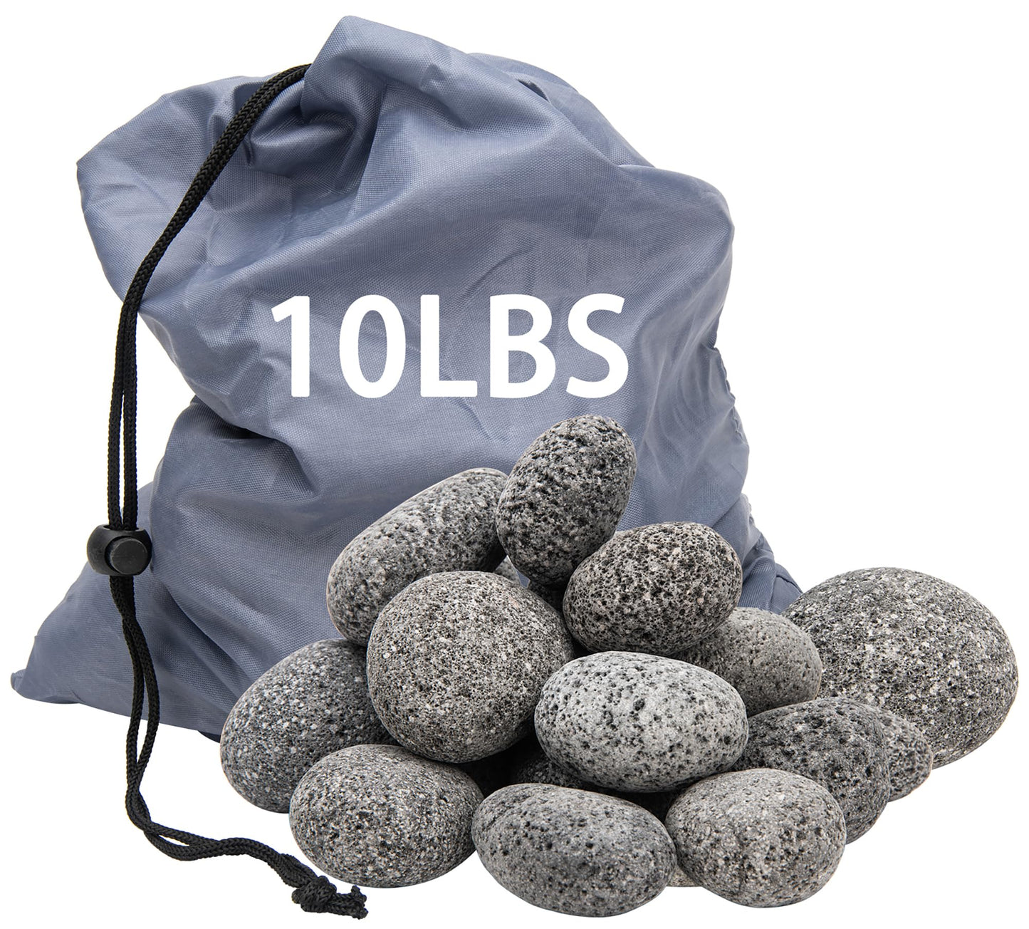 Black Lava Rocks for Fire Pit,2"-3" Natural Lava Stones, Black Lava Rocks for fire Pit and Fireplace（10 Pound）