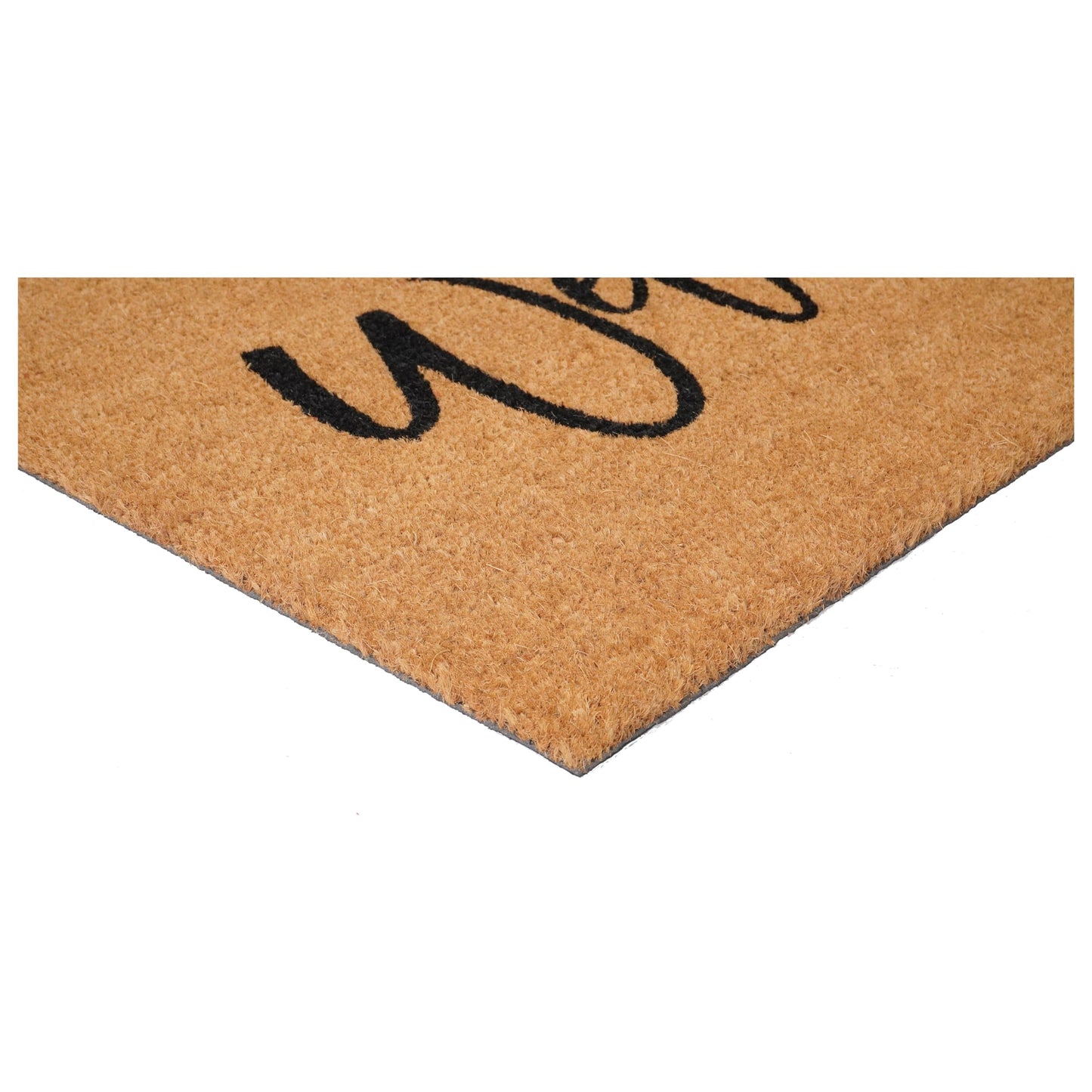 Calloway Mills Cursive Welcome Doormat (Tan/Black, 24" x 36")