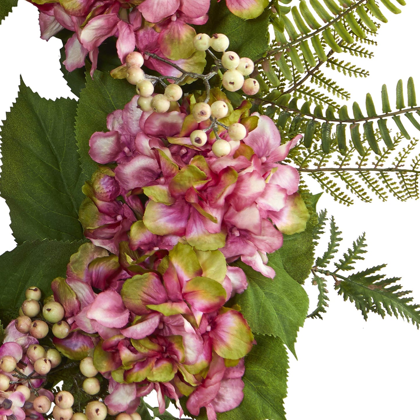 Nearly Natural 24in. Artificial Hydrangea Berry Wreath