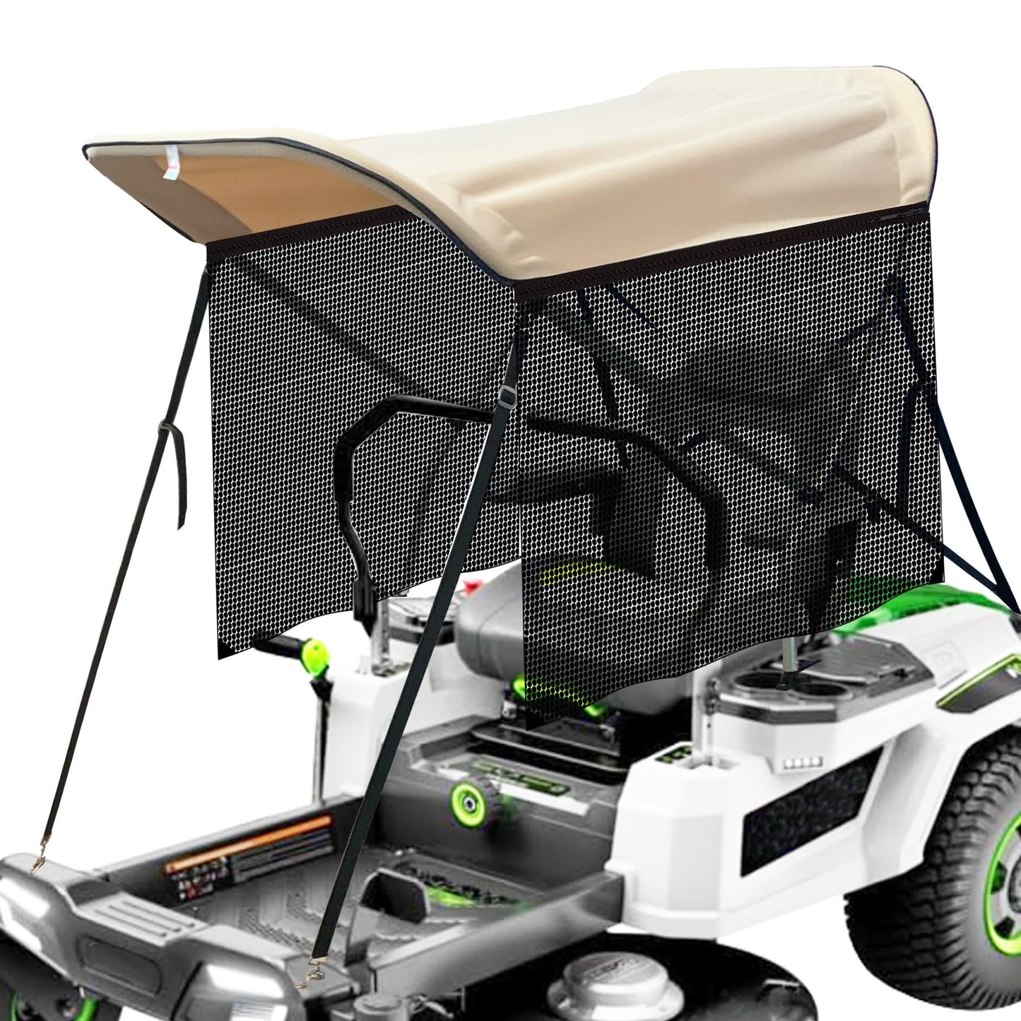 SUONE Zero Turn Lawn Mower Sun Shade Canopy,Equipped with Left and Right Blackout Curtains for Fits John Deere Kubota Bad Boys,Cub Cadet Troy Bilt and Other Brands UV Protection
