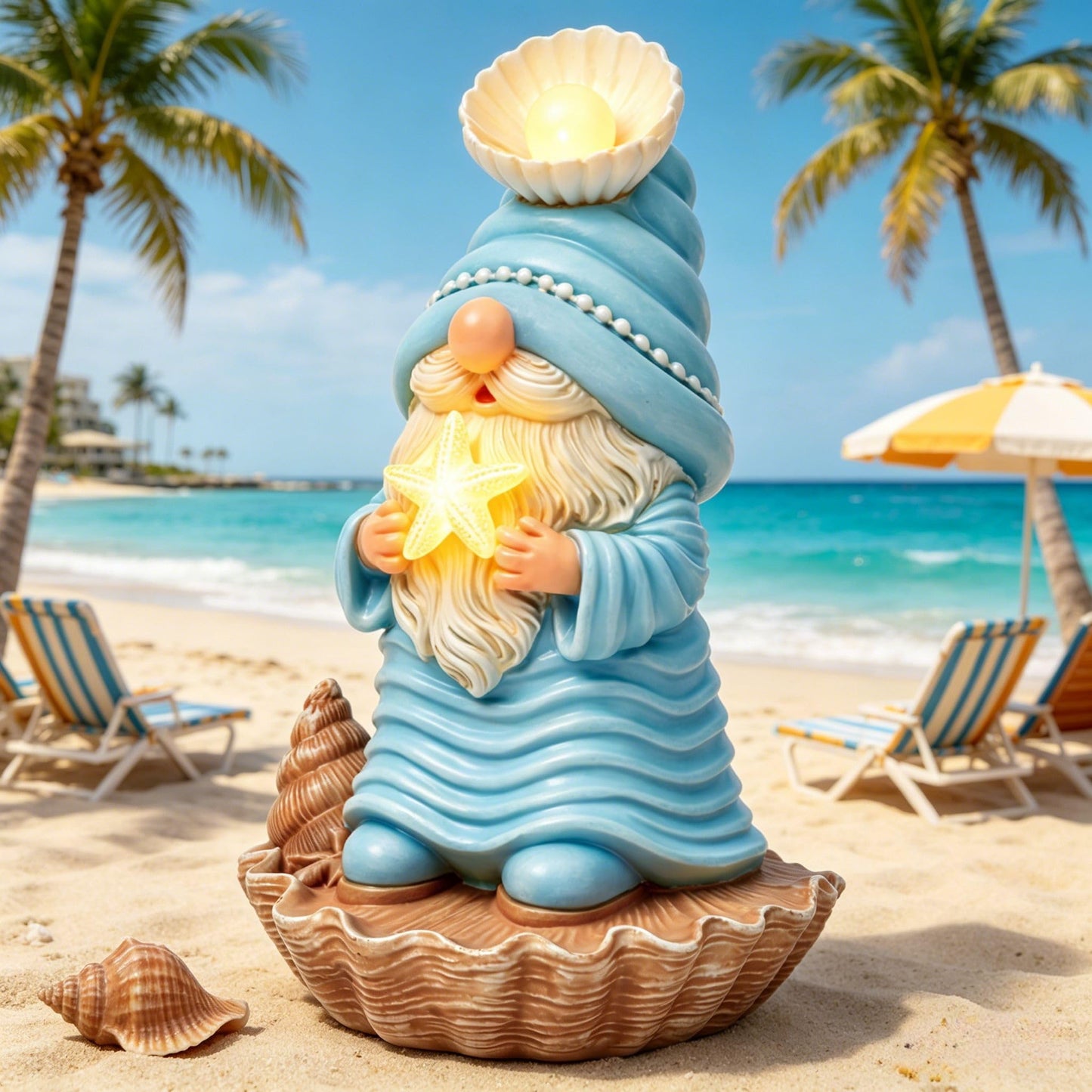 GIGALUMI Garden Gnomes, Solar Statue Outdoor Decor, Gnome Gifts Decoration with LED for Patio Yard Lawn Balcony, Christmas/Birthday Gift for Mom Women