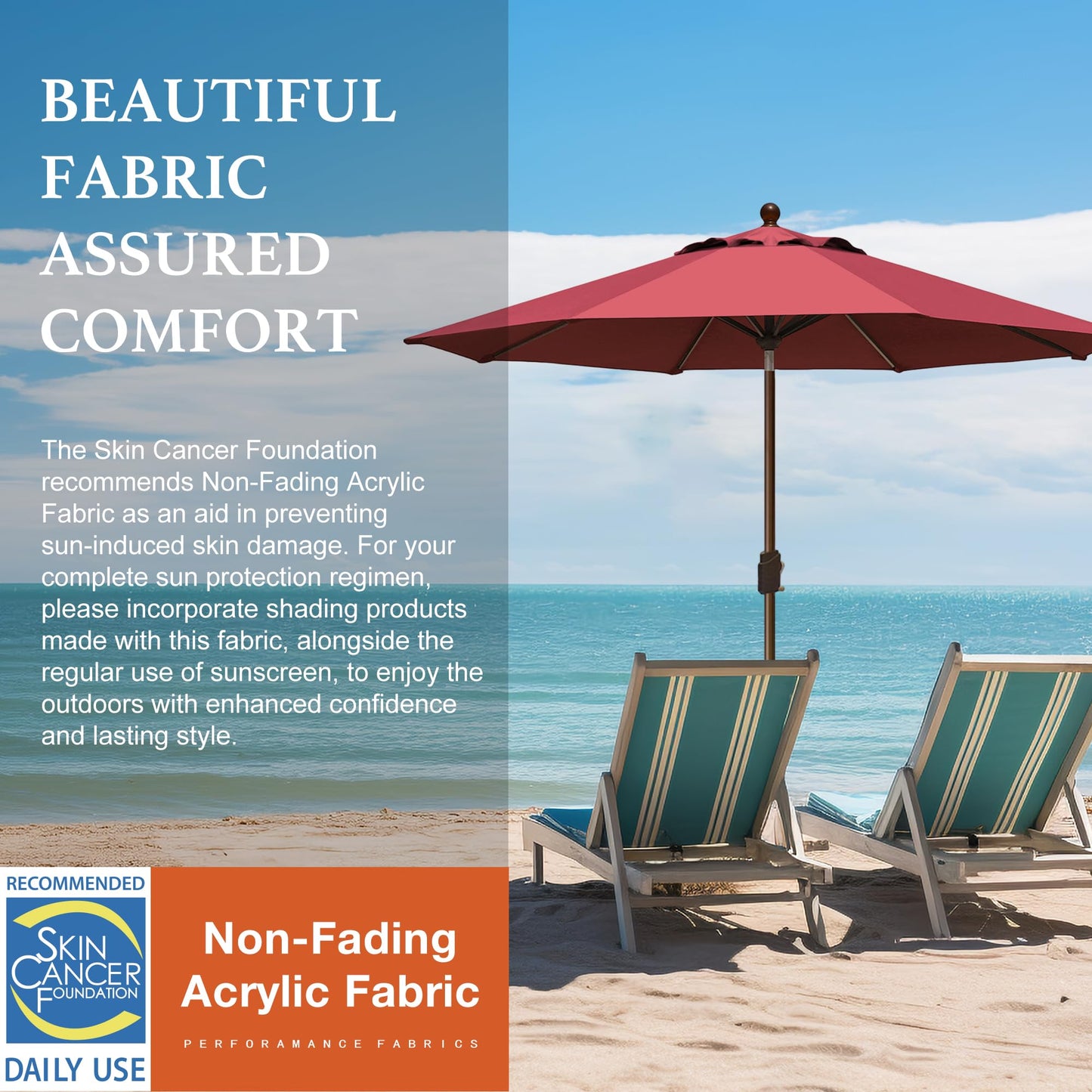 EliteShade USA 10-Year-Non-Fading 9Ft Market Patio Umbrella, UPF 50+ UV Protection Performance Sun Umbrella, Heavy Duty Commercial Grade Outdoor Table Umbrella with Crank & Tilt, Windproof Vented Top for Garden, Pool, Deck and Outdoor Playsets, Burgundy