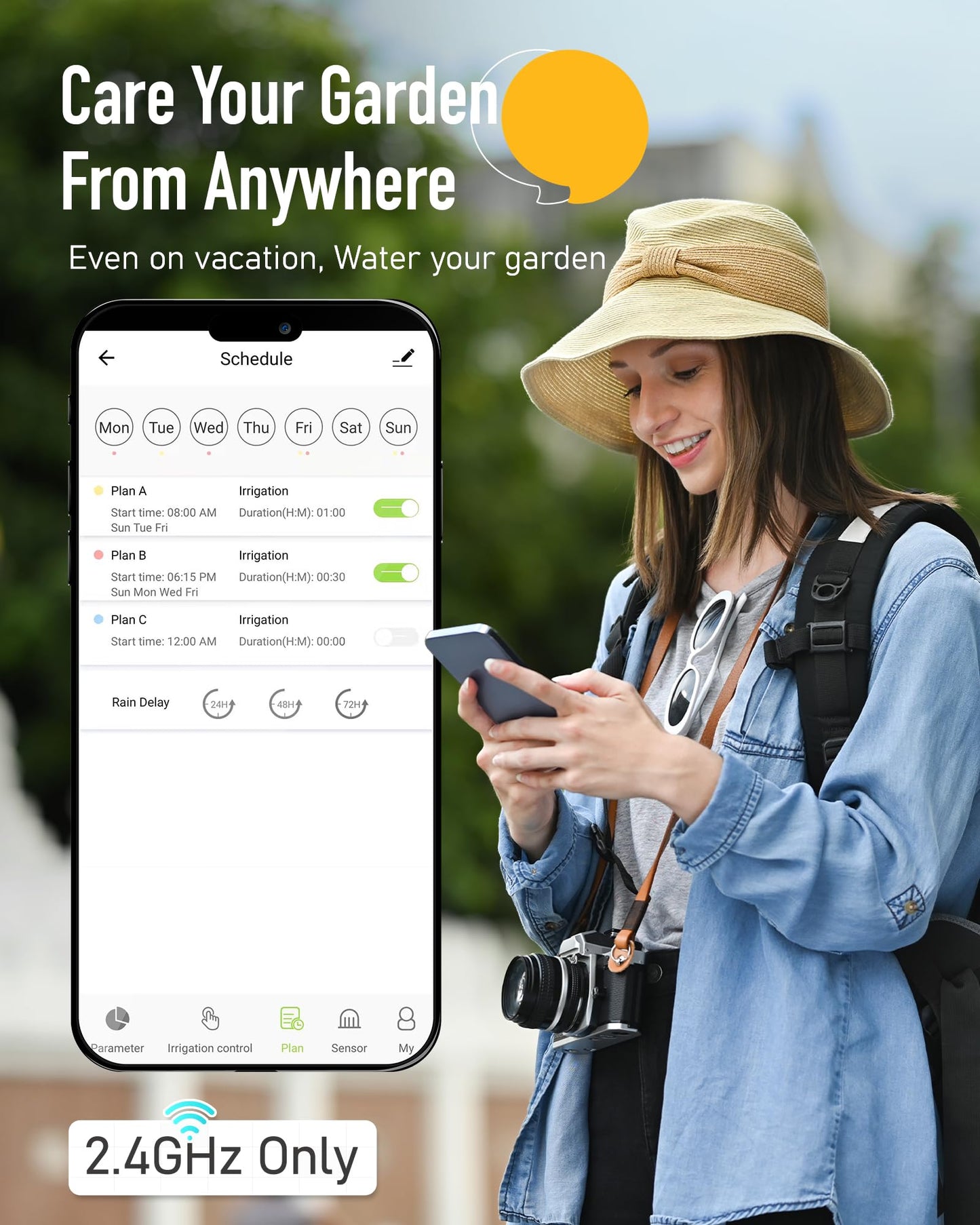 RAINPOINT WiFi Water Timer, Smart Hose Timer for Garden Hose with App & Voice Control, Automatic Irrigation System Based on Weather for Lawn Yard Garden