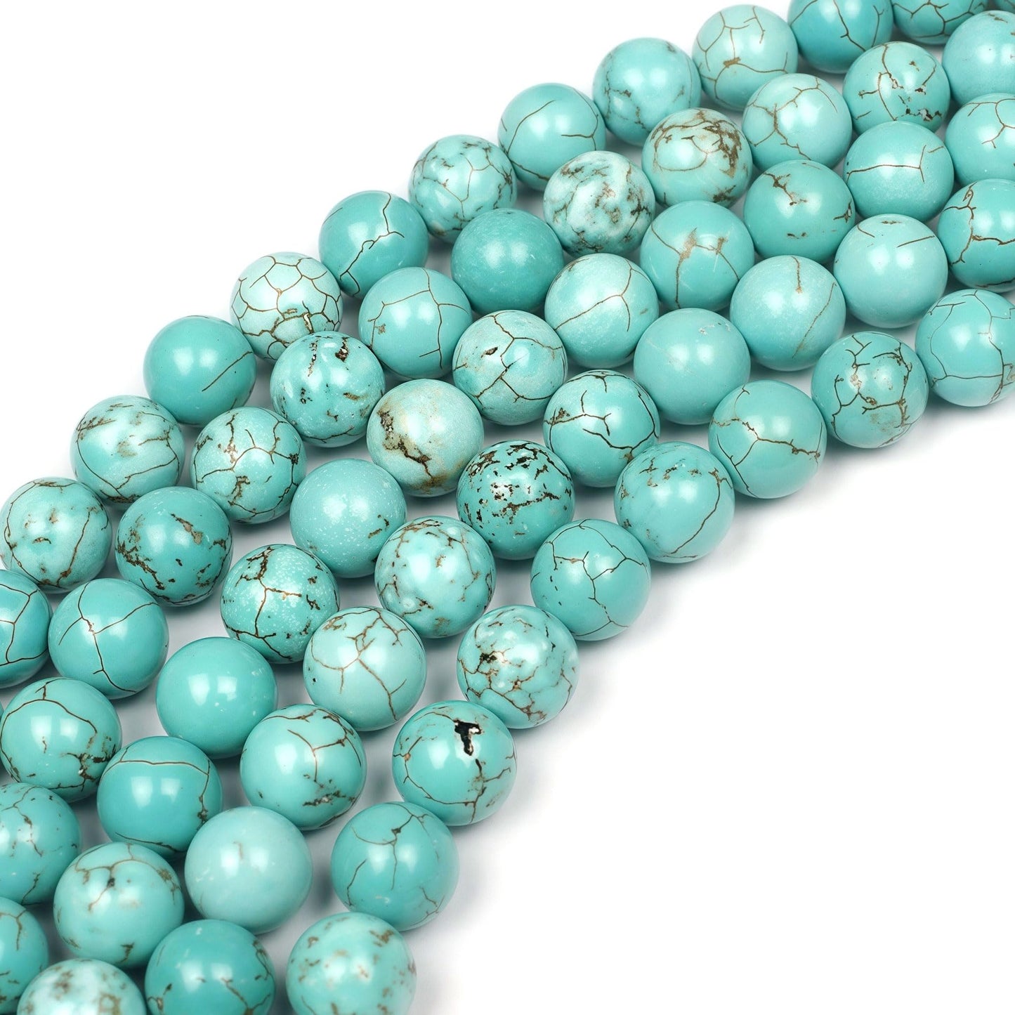 MJDCB Best Sellers Stone Beads Turquoise Round Loose Beads for Jewelry Making DIY Bracelet Necklace (6mm)