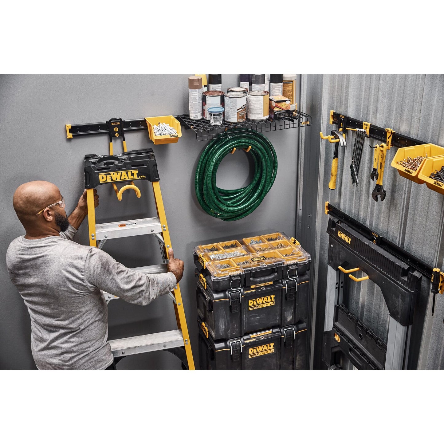DEWALT Tool Organizer, Ladder Hook, 25lb Capacity, DEWALT Workshop Storage System Compatible (DWST82810)